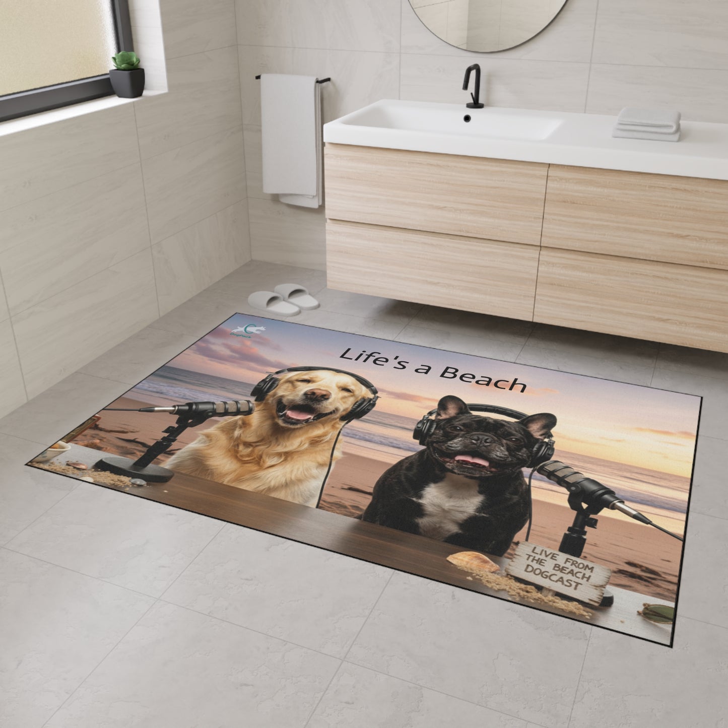 Goldie & Frenchie 'Life's a Beach' Floor Mat — Heavy-Duty Entry Rug