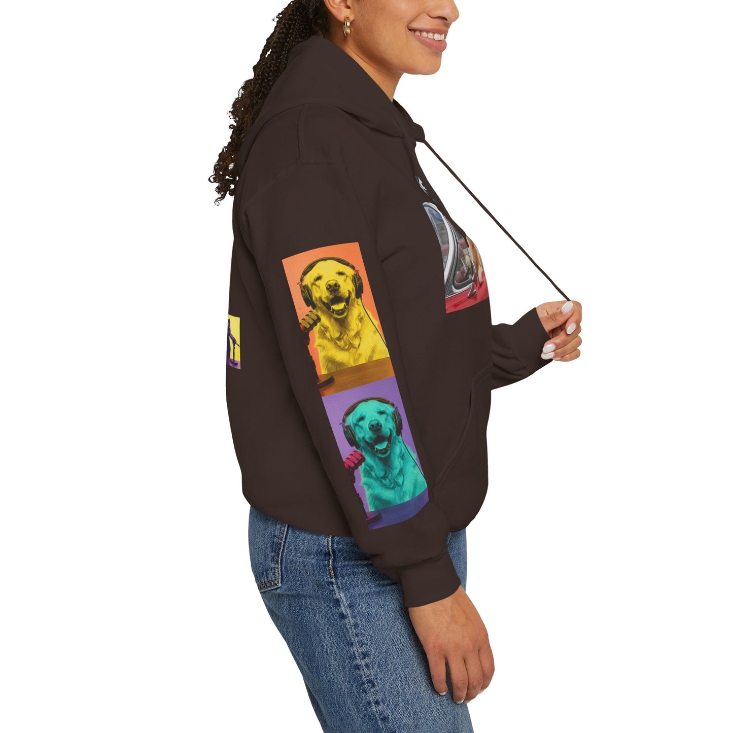 Goldie & Frenchie Cruisin' Hoodie — G&F "Windows down, music up" - Warhol inspired