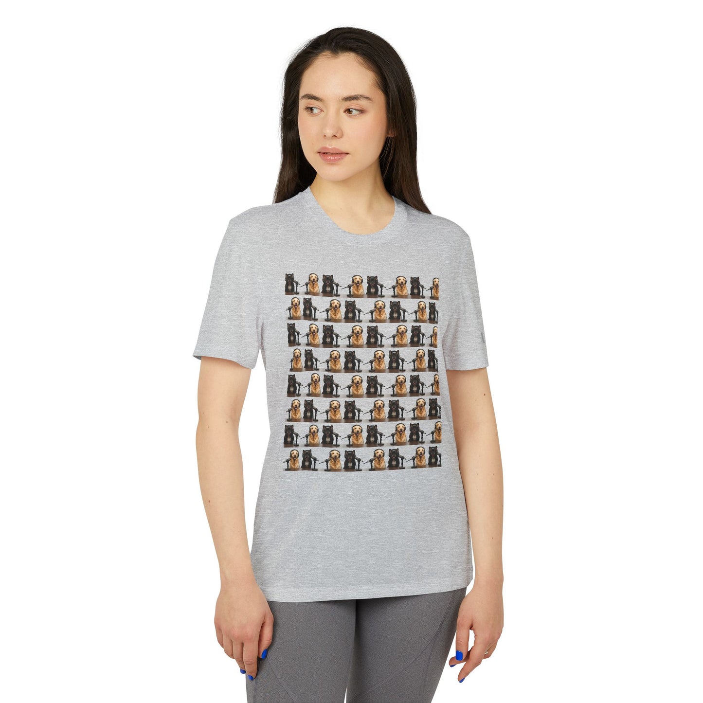DogPack® presents Goldie & Frenchie™ Repeating Photo Print T-Shirt — adidas Performance Tee
