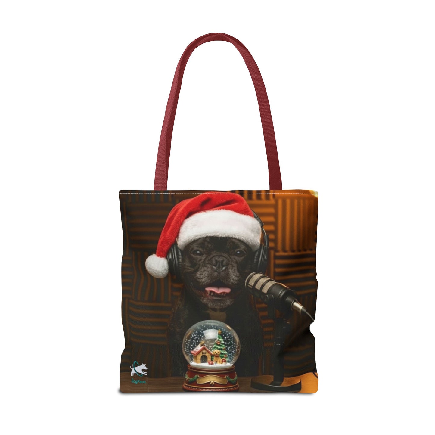 Goldie & Frenchie Smiling Christmas Tote Bag