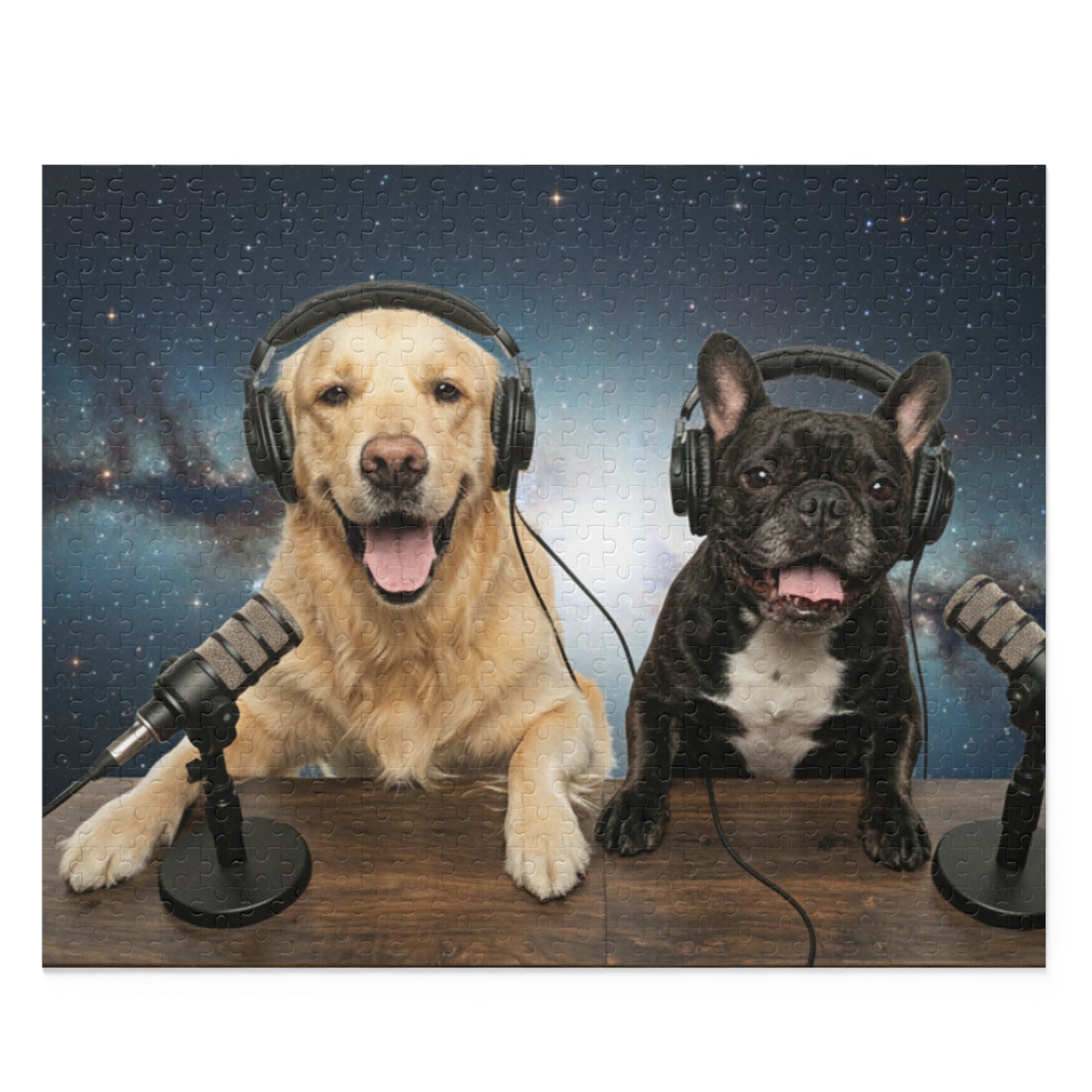 Goldie & Frenchie Broadcasting from Space Puzzle — 120/252/500-Piece Jigsaw