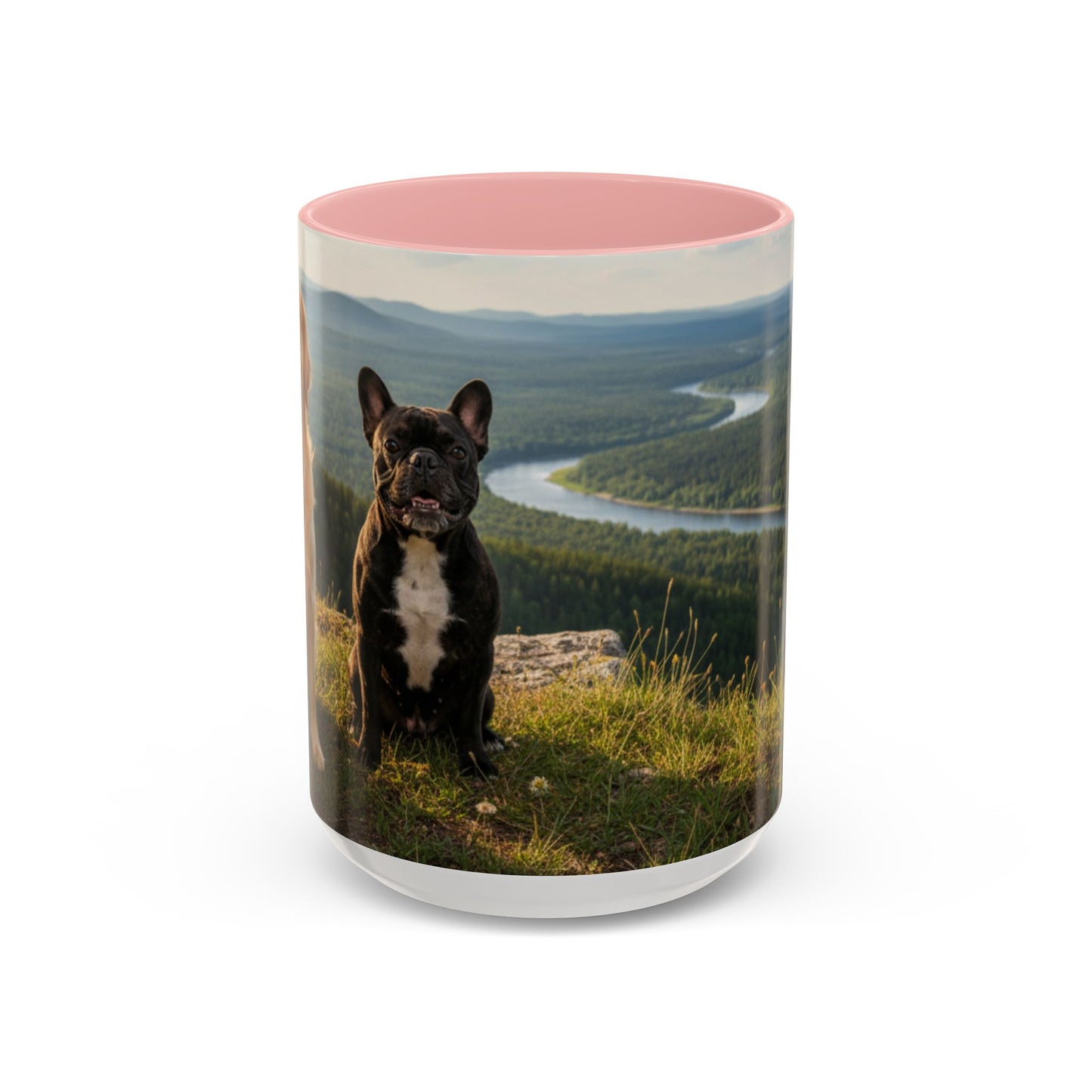 Goldie & Frenchie Take the Day Off Accent Coffee Mug – Out on a Hike (11/15oz)