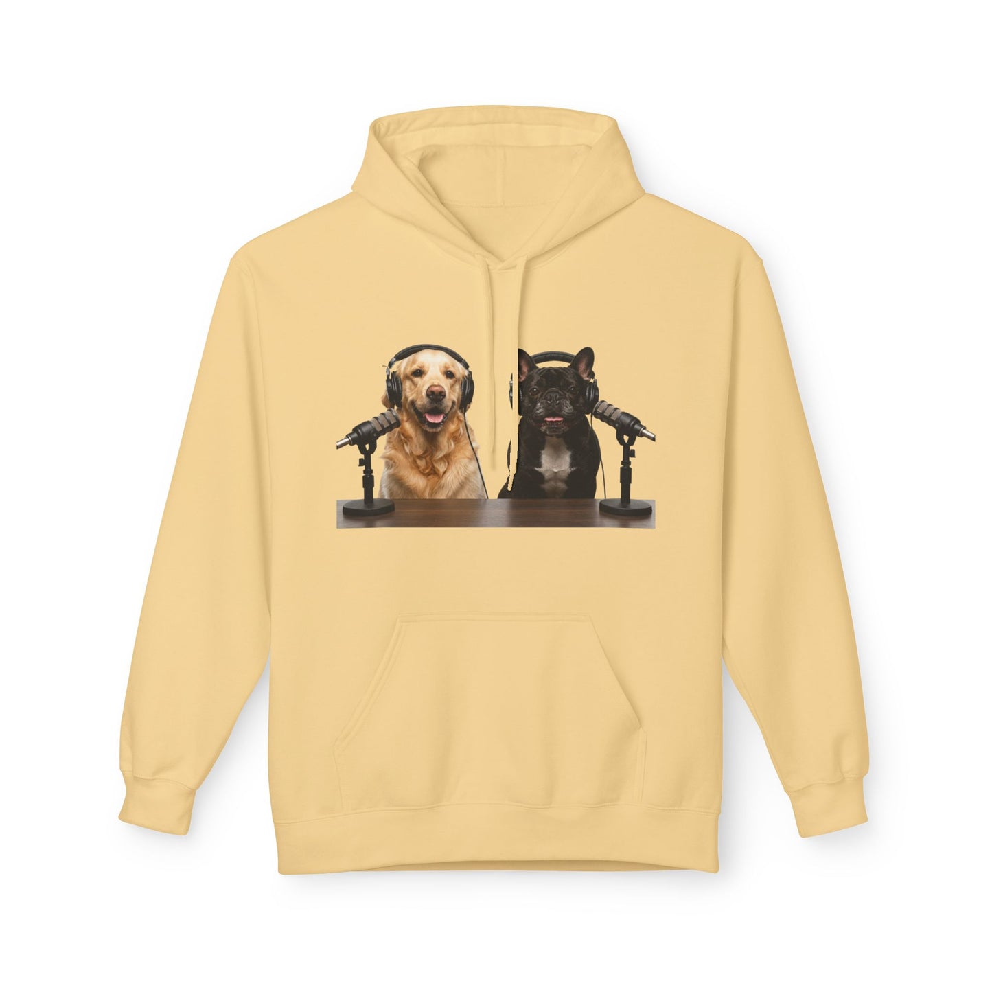 Goldie & Frenchie Repeating Pattern with Australia Flag Hoodie — Front & Back Print - Ships from Australia + New Zealand