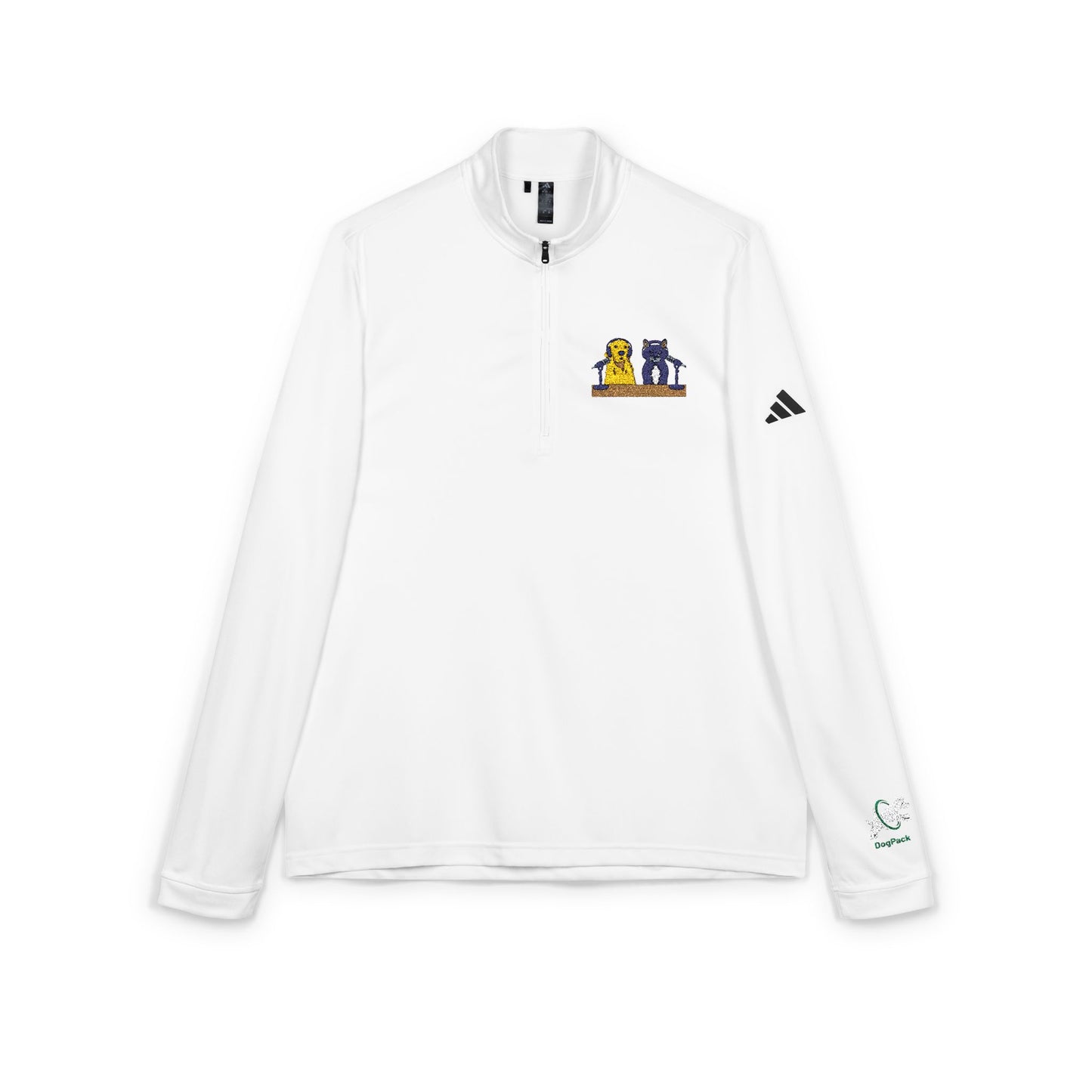 DogPack® Embroidered Studio Patch Quarter-Zip Pullover — adidas® Performance Layer