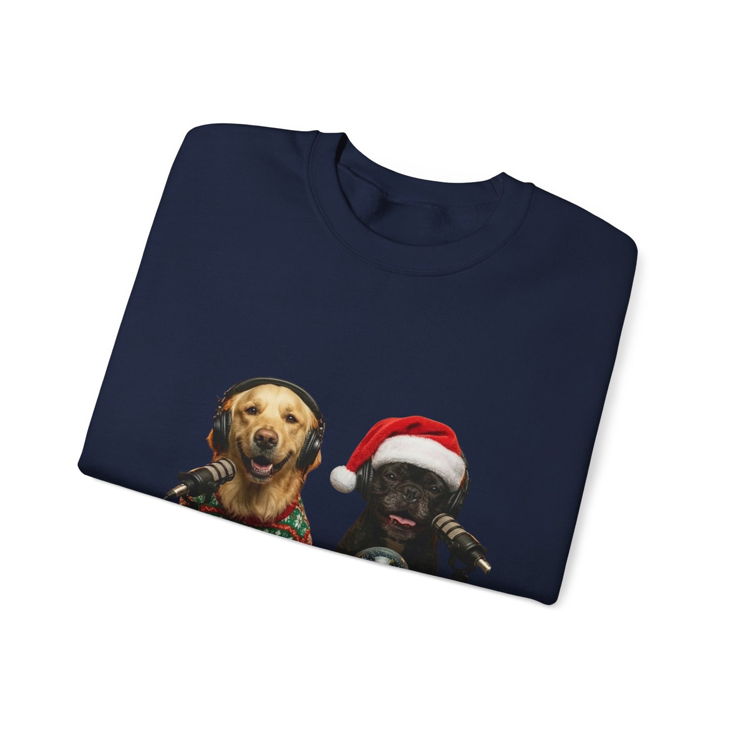 Goldie & Frenchie Christmas Crewneck with G&F sleeves