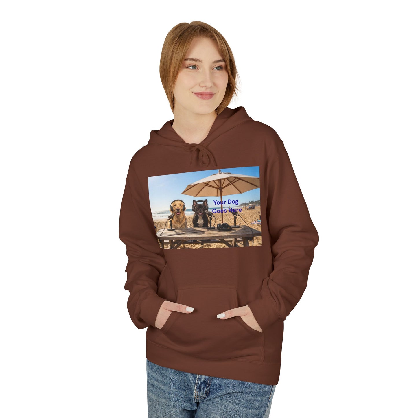 Custom Goldie & Frenchie with Your Dog! Soft Style Podcast Hoodie