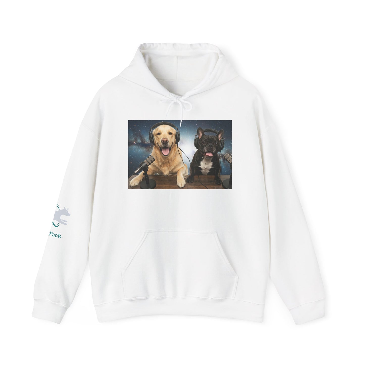 Goldie & Frenchie Cozy Hoodie Broadcasting from Space
