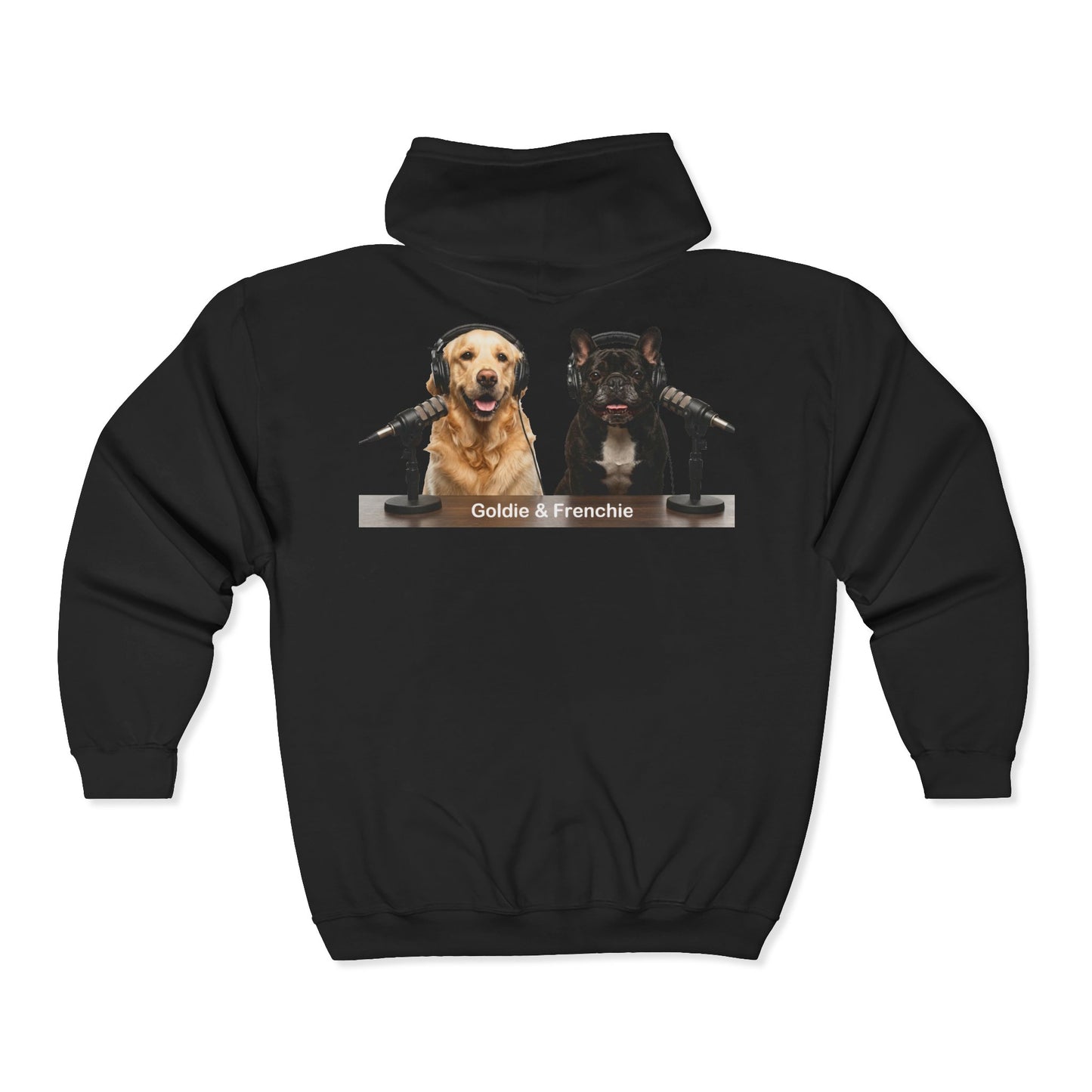 Goldie & Frenchie 'Something in between us' - Hooded Zip-up Sweatshirt