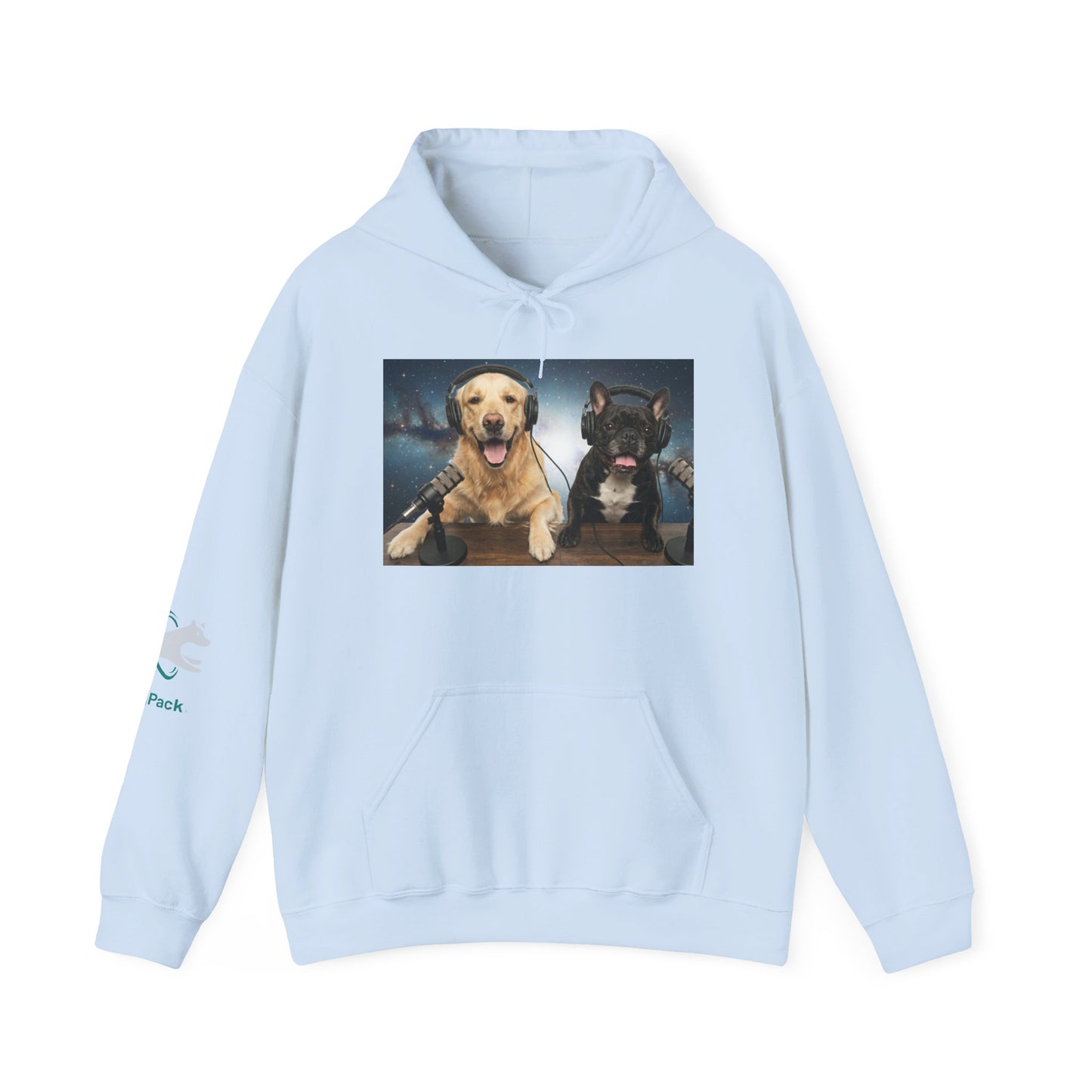 Goldie & Frenchie Cozy Hoodie Broadcasting from Space