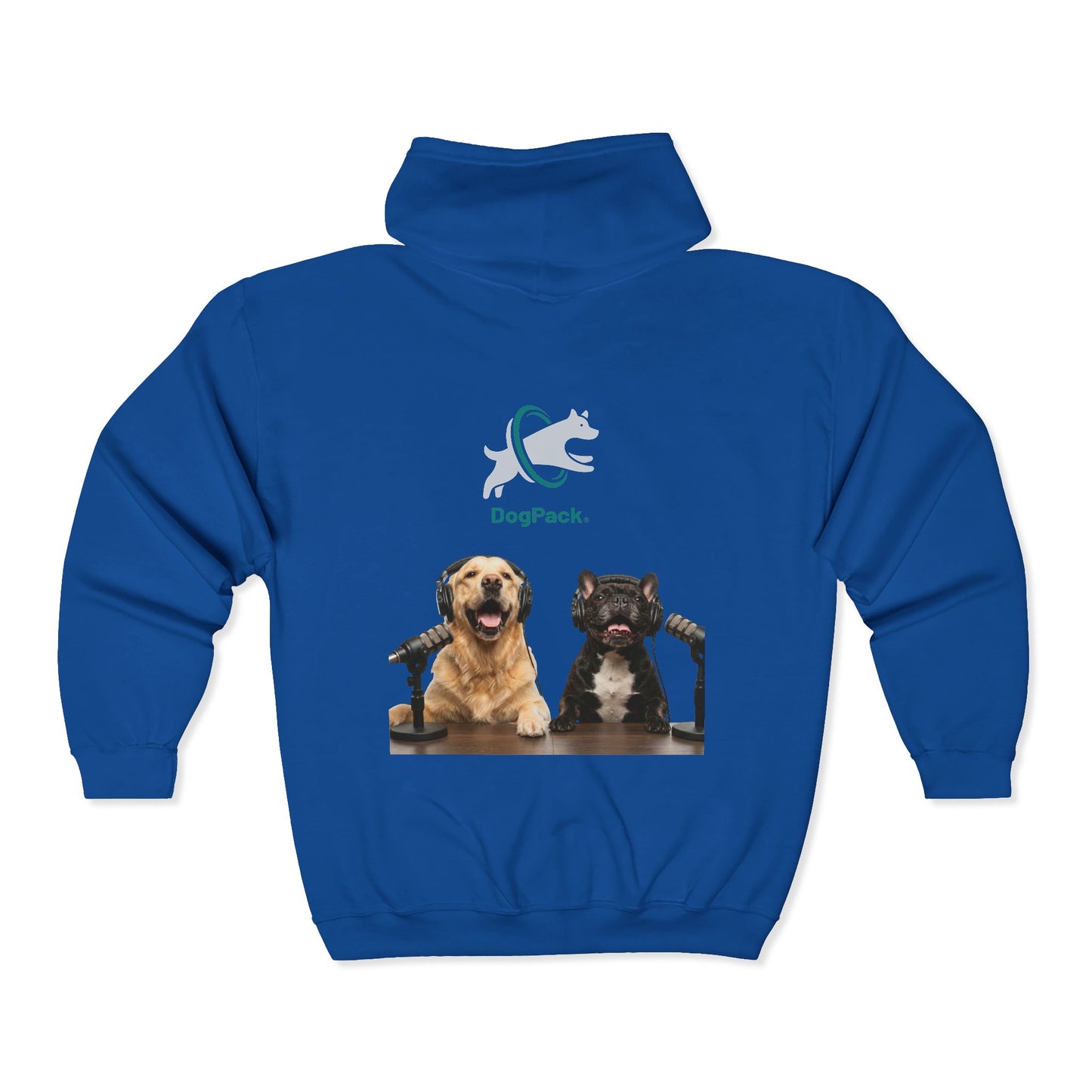 Goldie & Frenchie Podcast Full-Zip Hoodie - Front and Back - Ships from Australia + New Zealand