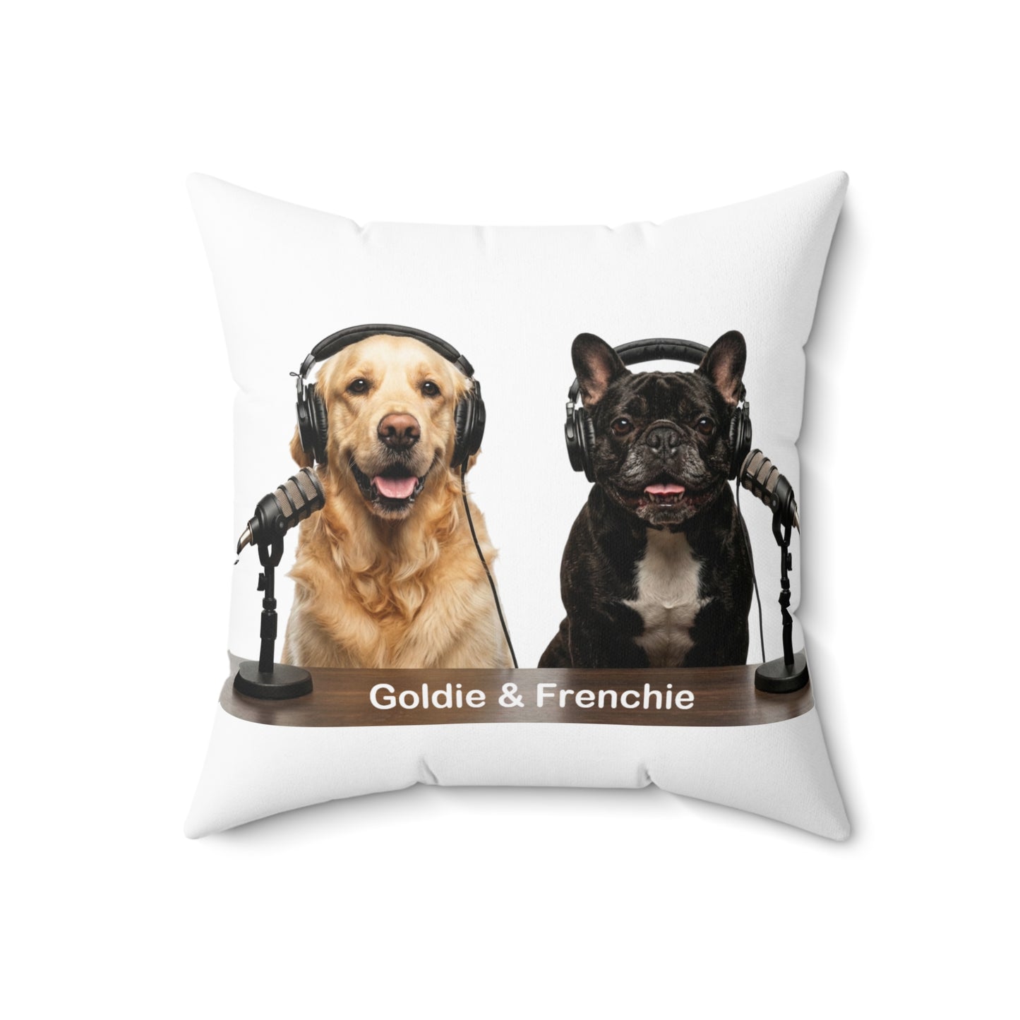 Goldie & Frenchie DogPack Podcast Pillow