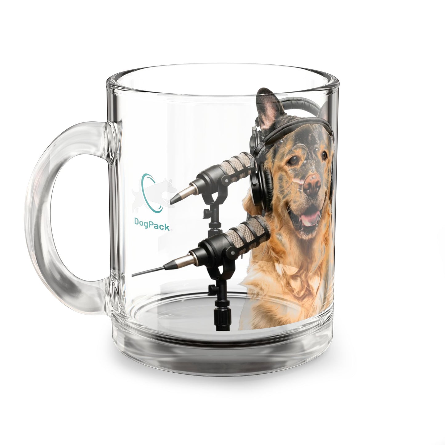Goldie & Frenchie 10oz (295ml) Glass Mug with Handle