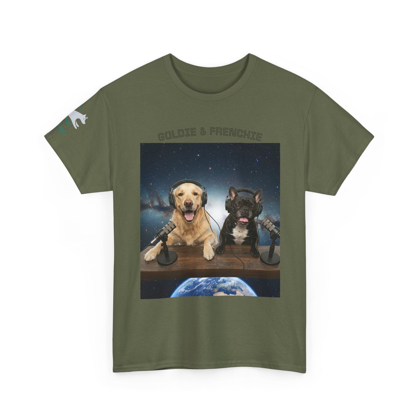 Goldie & Frenchie Broadcasting from Space T-Shirt