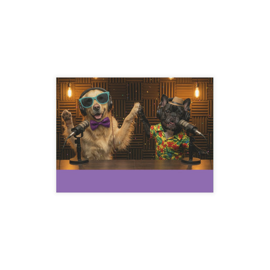Goldie & Frenchie High Five Festive Postcard Bundles (envelopes included)