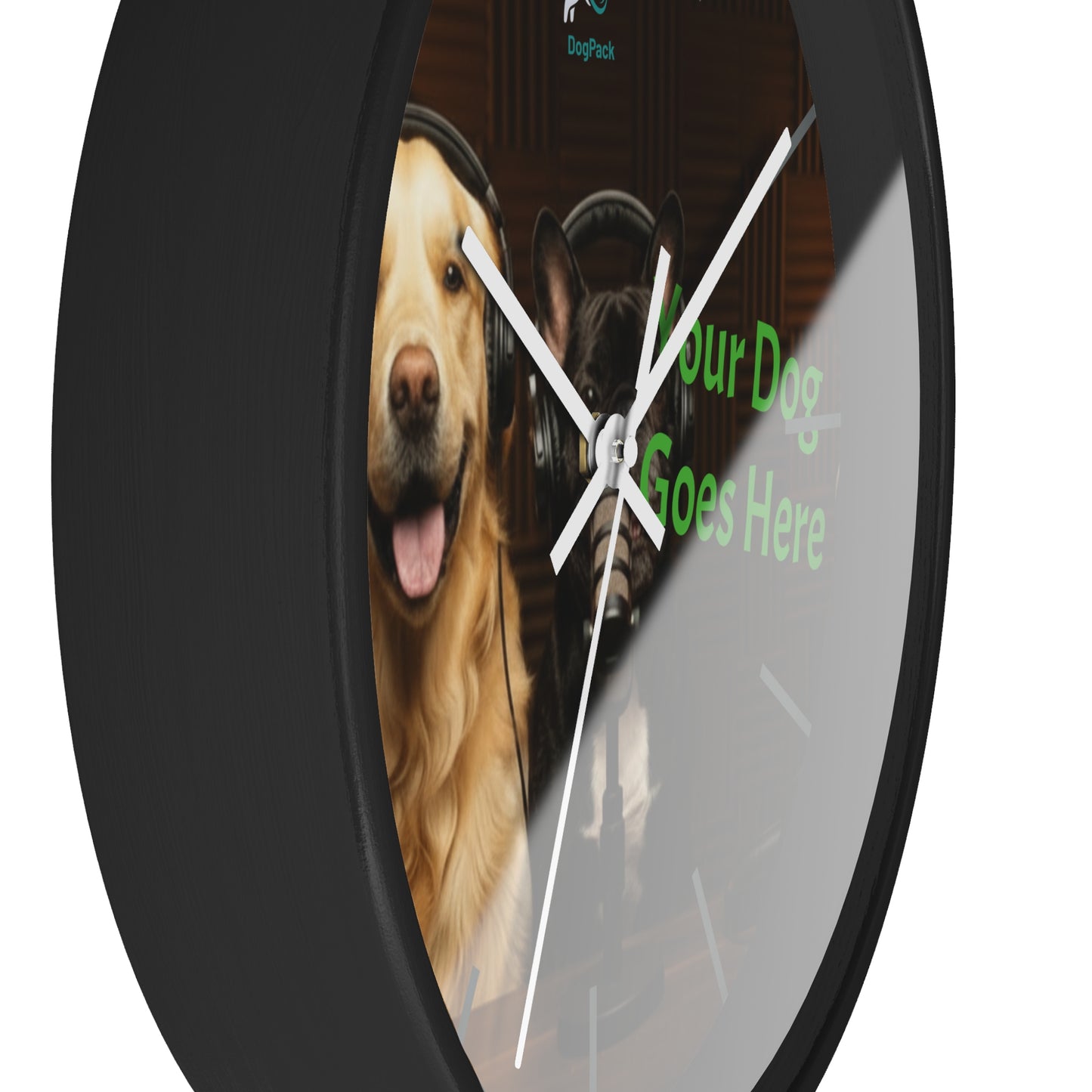 Goldie & Frenchie Custom Studio Wall Clock with your dog