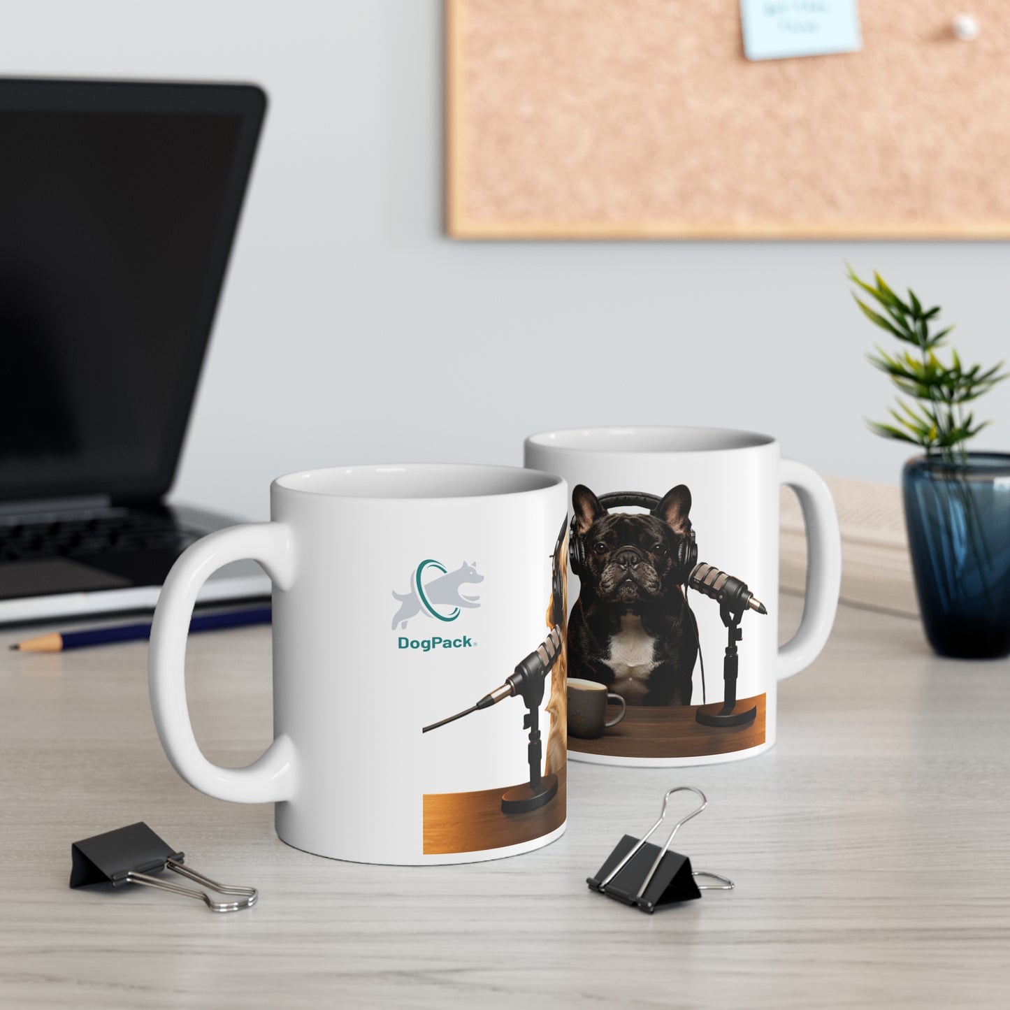 Goldie & Frenchie Dog Podcast Coffee Mug — 11oz & 15oz Quality Ceramic - Ships from United Kingdom