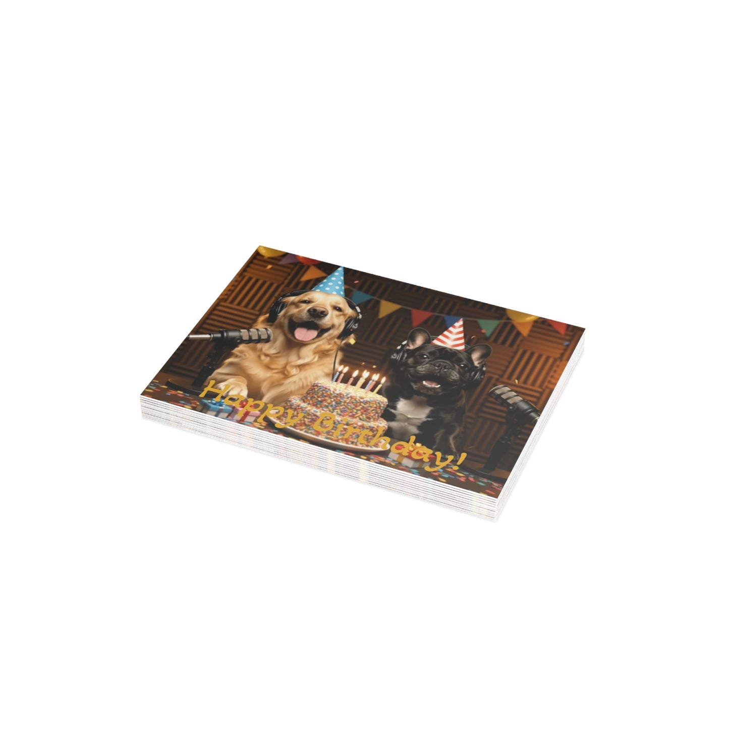 Goldie & Frenchie Birthday Postcard Bundles (envelopes included)