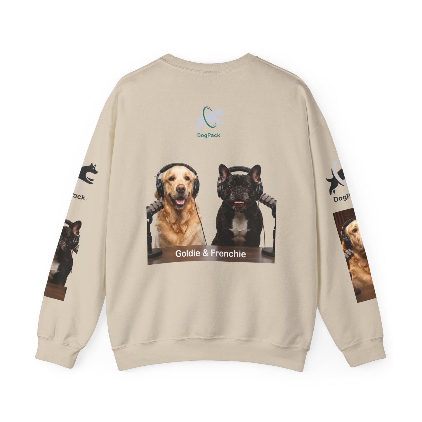 Goldie & Frenchie Have your Back Crewneck and Printed Sleeves