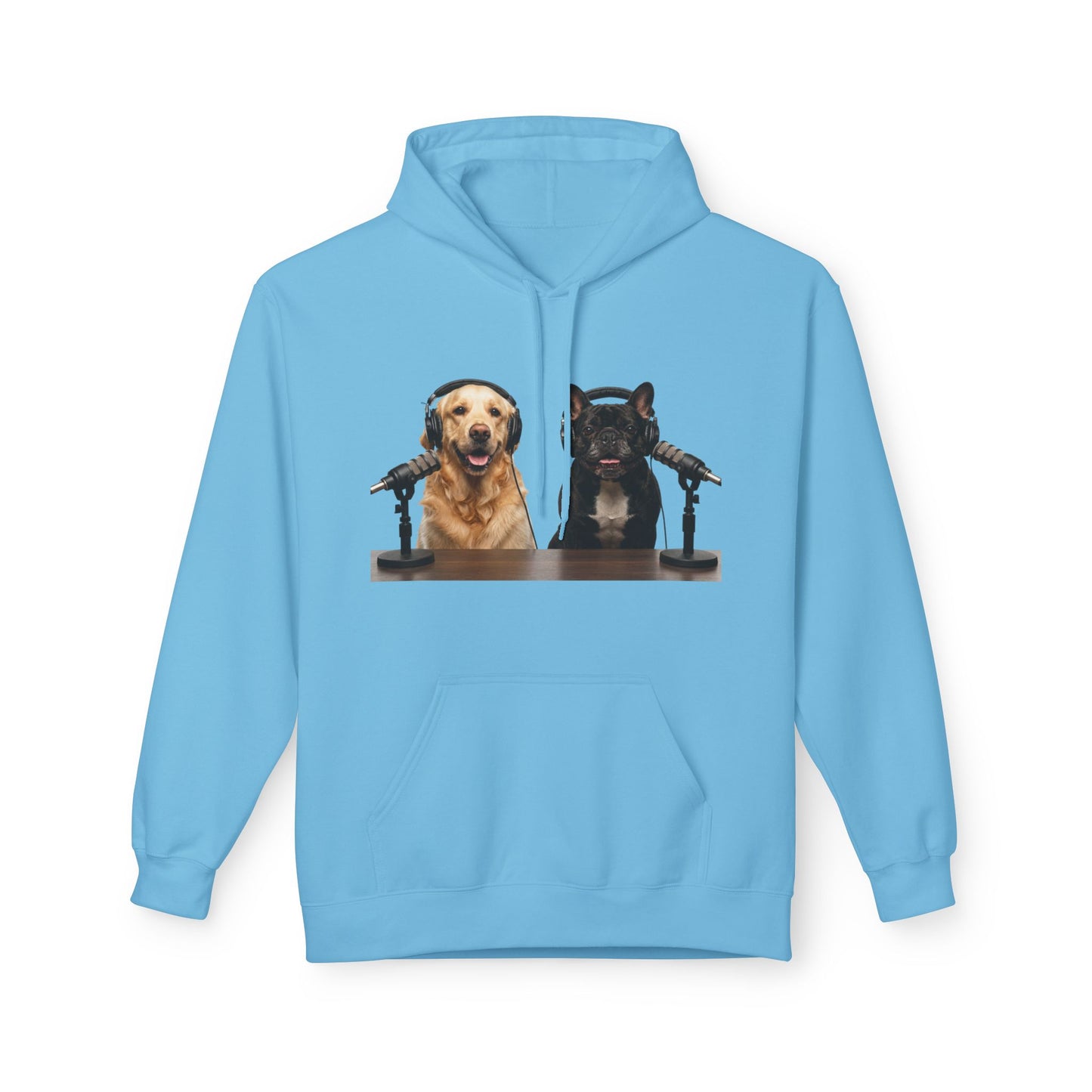 Goldie & Frenchie Repeating Pattern with Australia Flag Hoodie — Front & Back Print - Ships from Australia + New Zealand