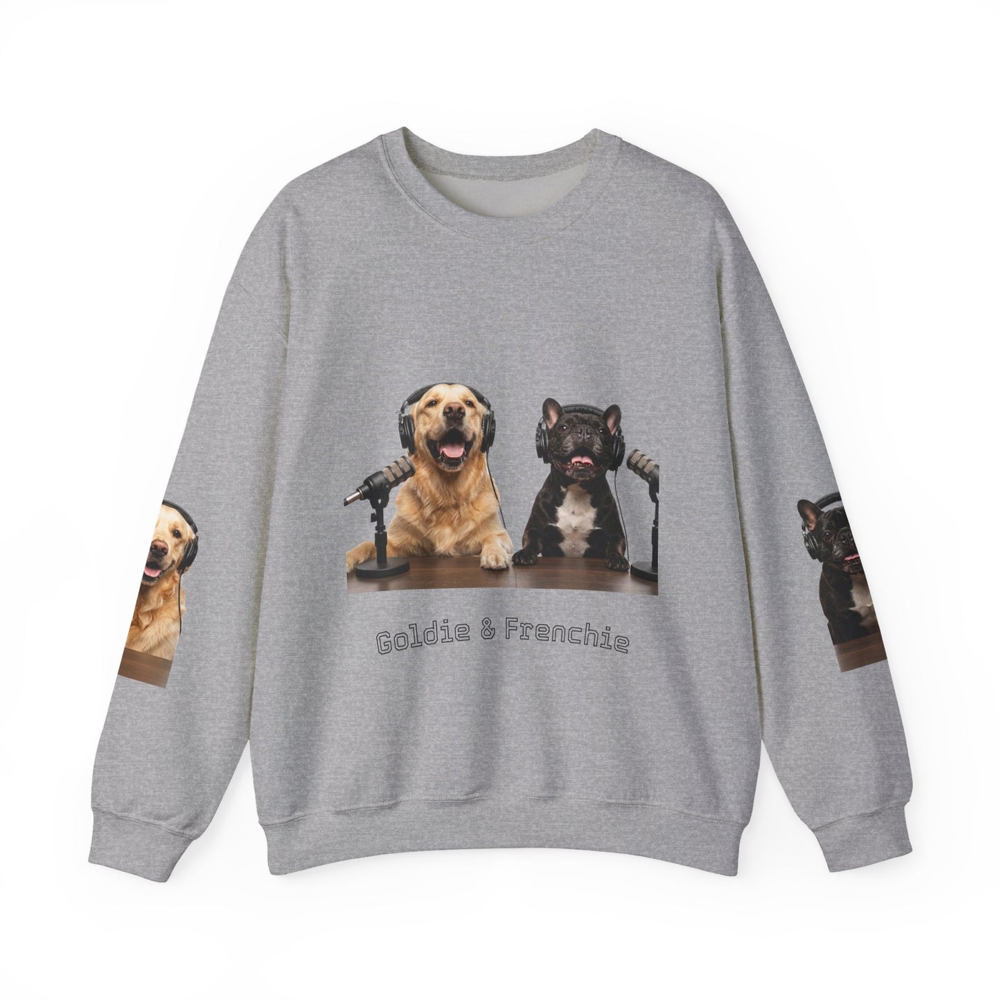 Goldie & Frenchie Smiling Crewneck with G&F sleeves