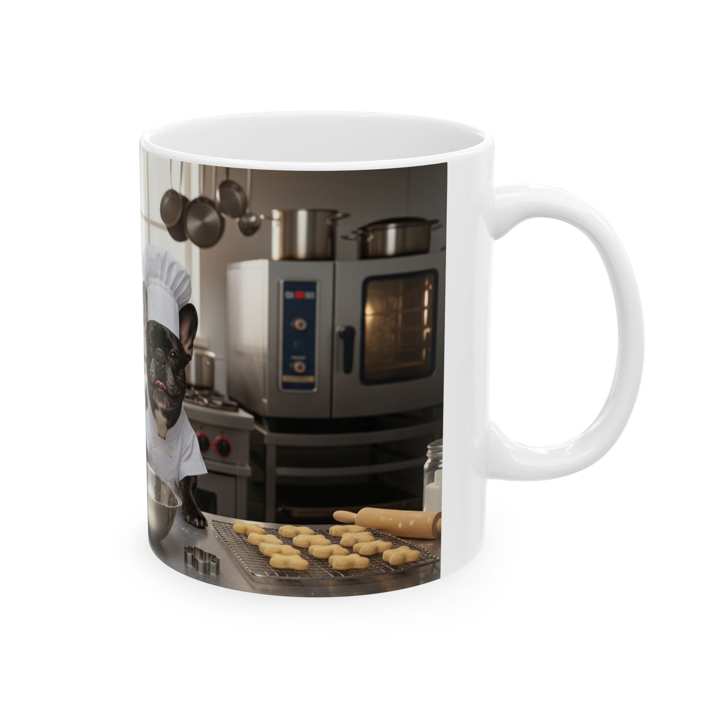 Goldie & Frenchie 'Helping in the Kitchen' - Coffee Ceramic Mug, (11oz, 15oz)