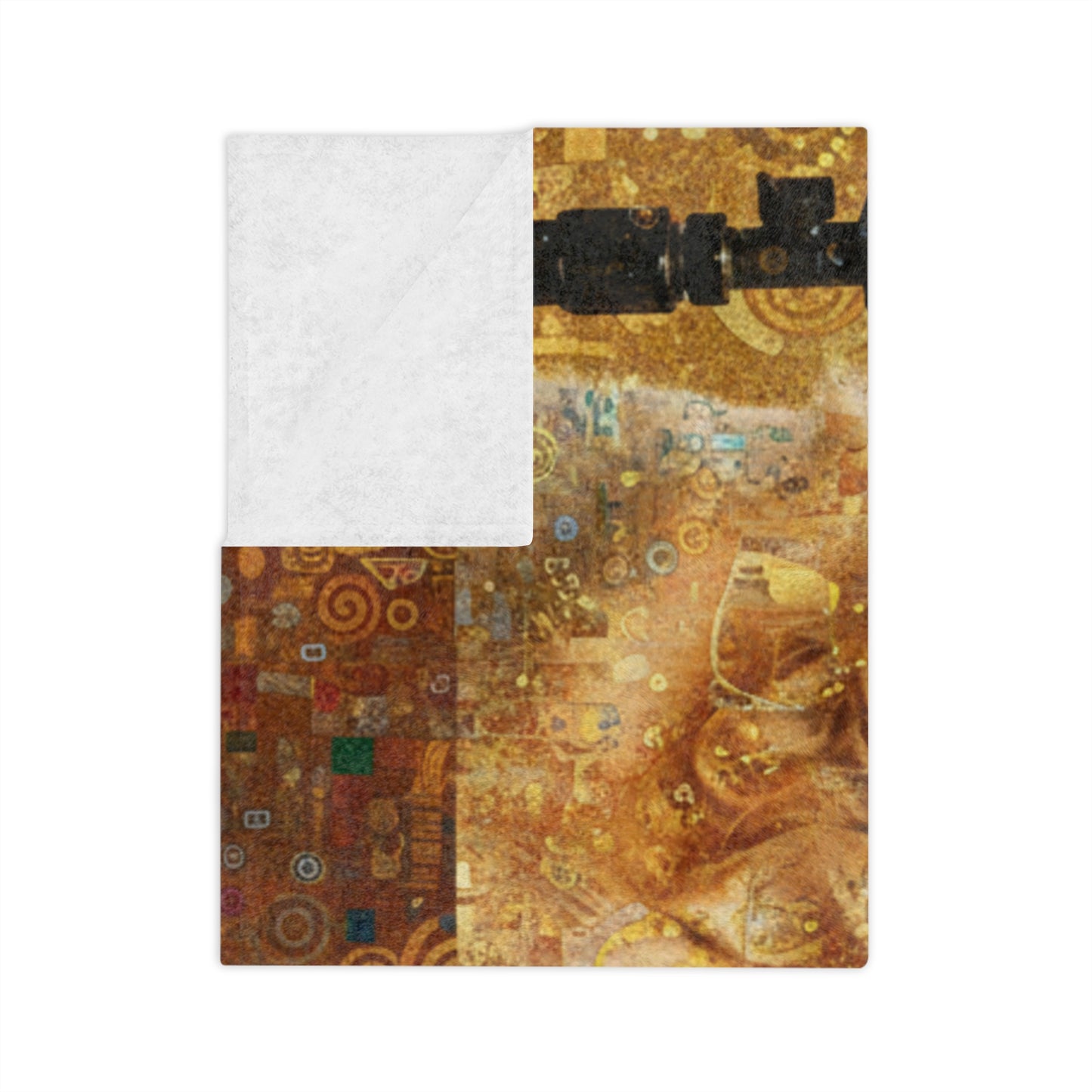 Goldie & Frenchie Klimt Style Velveteen Microfiber Blanket