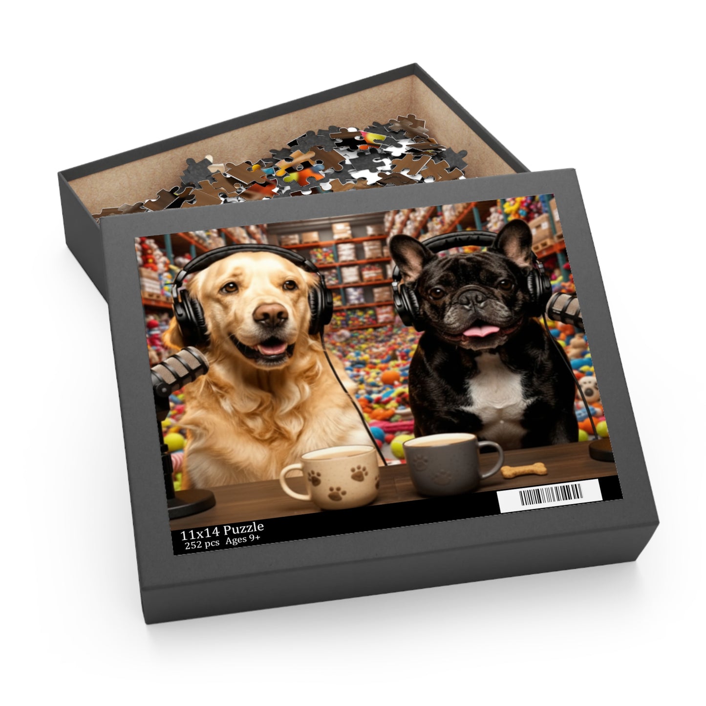 Goldie & Frenchie Podcast in the Warehouse Puzzle — 120/252/500-Piece Jigsaw