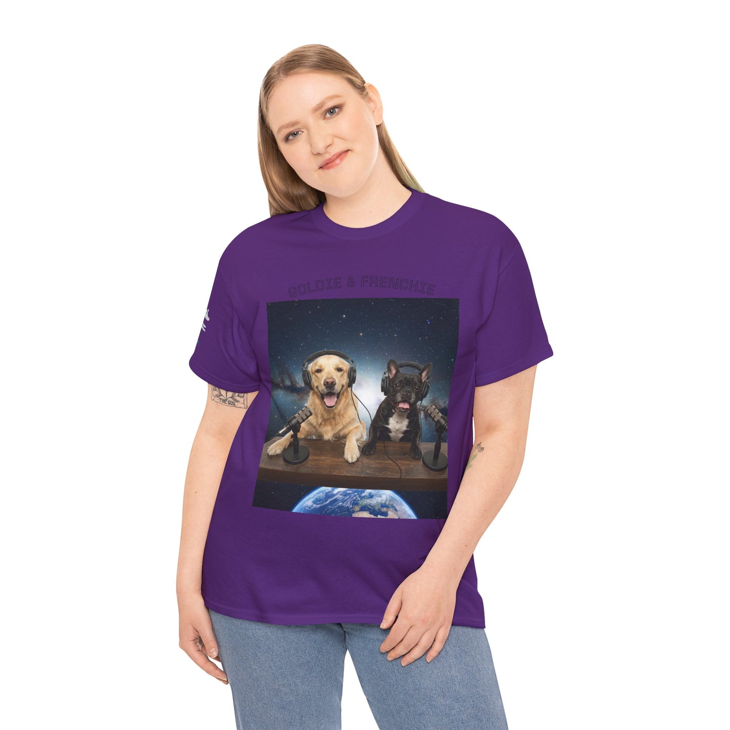 Goldie & Frenchie Broadcasting from Space T-Shirt
