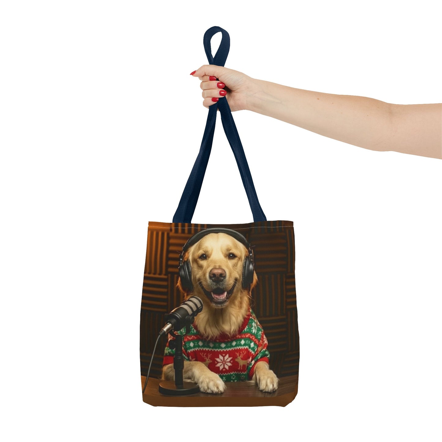 Goldie & Frenchie Smiling Christmas Tote Bag