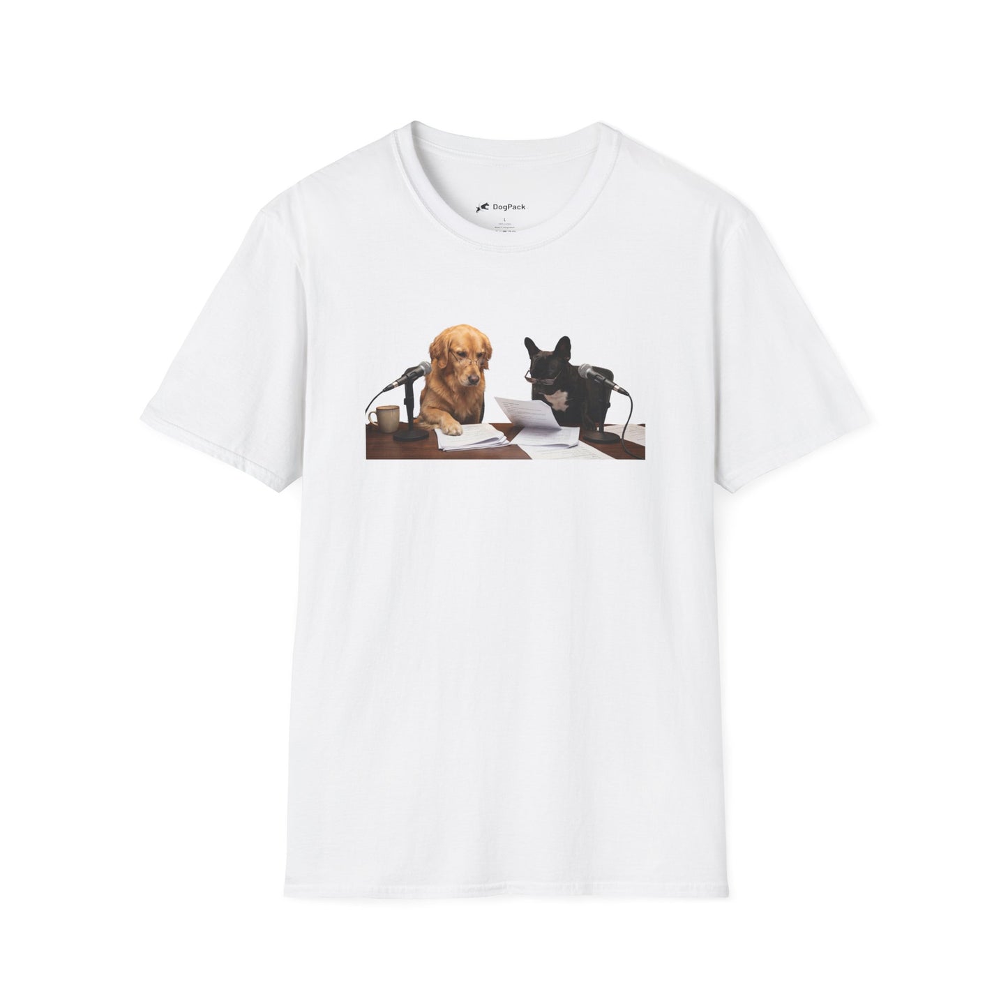 Goldie & Frenchie 'Reading over the Script' Graphic Softstyle T-Shirt - Unisex