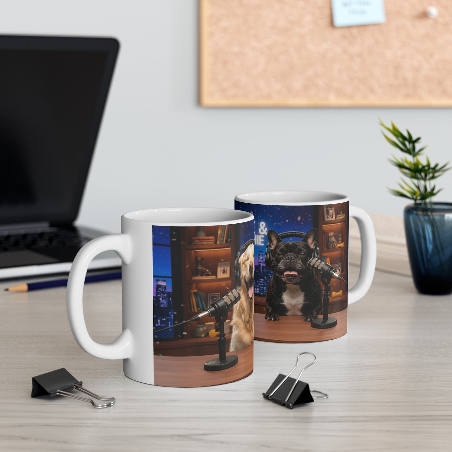 Goldie & Frenchie LOL Talk Show - Laugh Out Loud Studio Mug (11oz & 15 oz)- Ships from United Kingdom