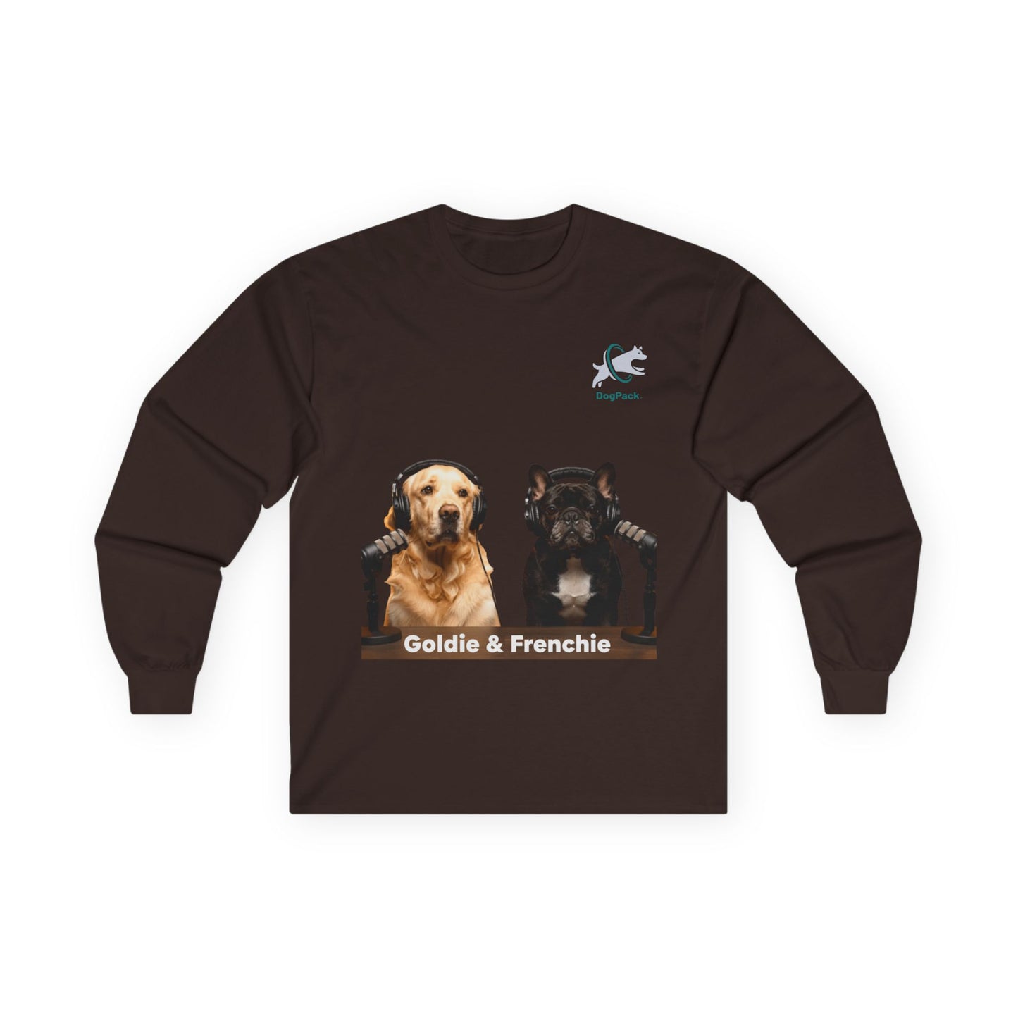 Goldie & Frenchie Long Sleeve Tee - Front and Back