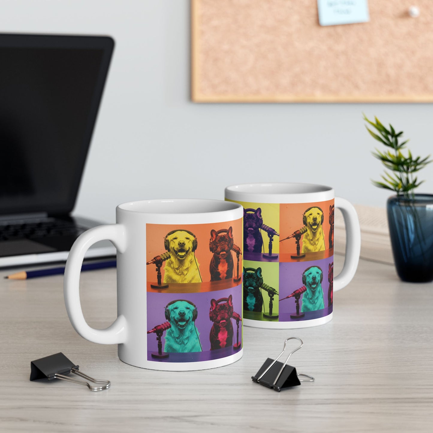 Goldie & Frenchie Warhol Inspired Pop Art Mug - (11oz & 15 oz)