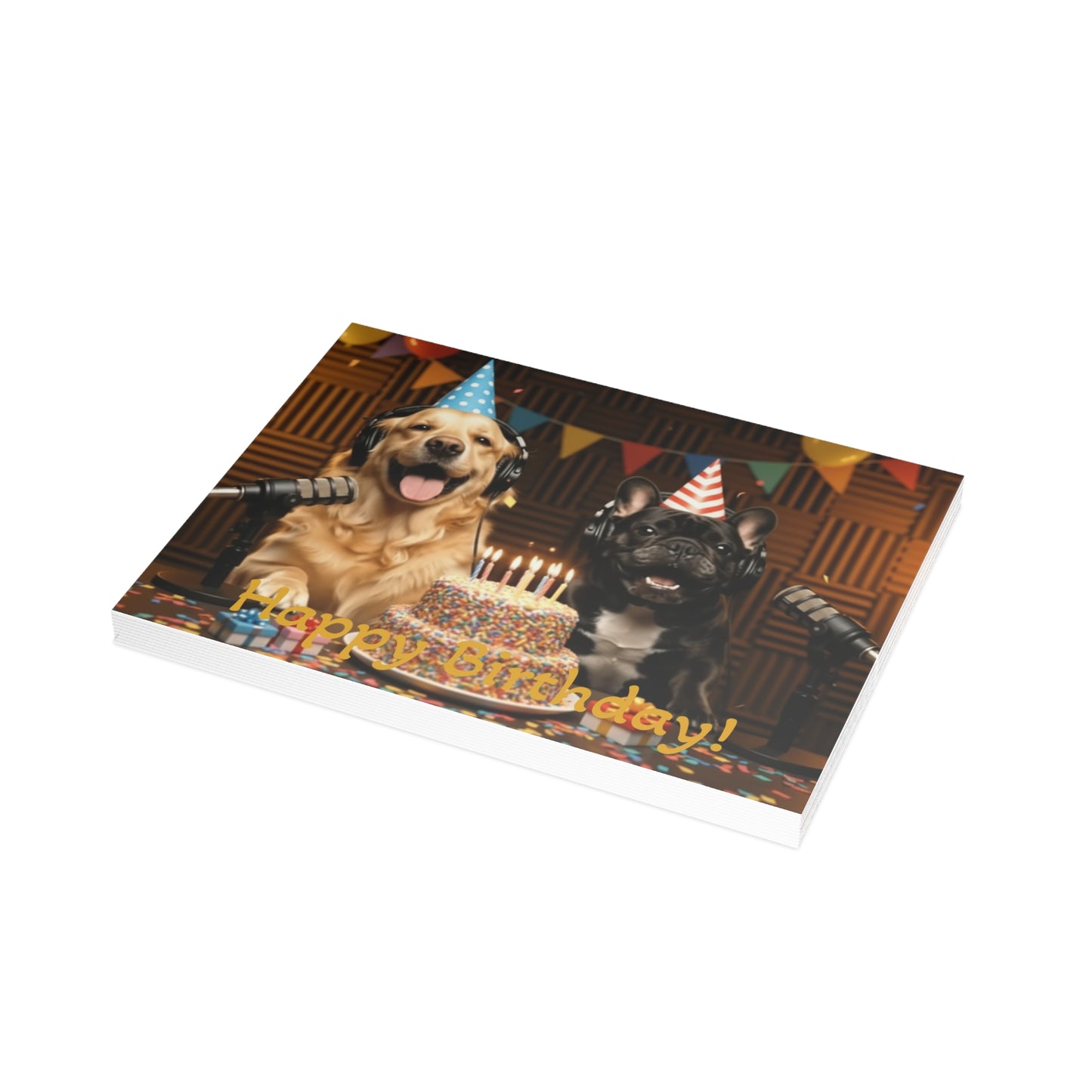 Goldie & Frenchie Birthday Postcard Bundles (envelopes included)