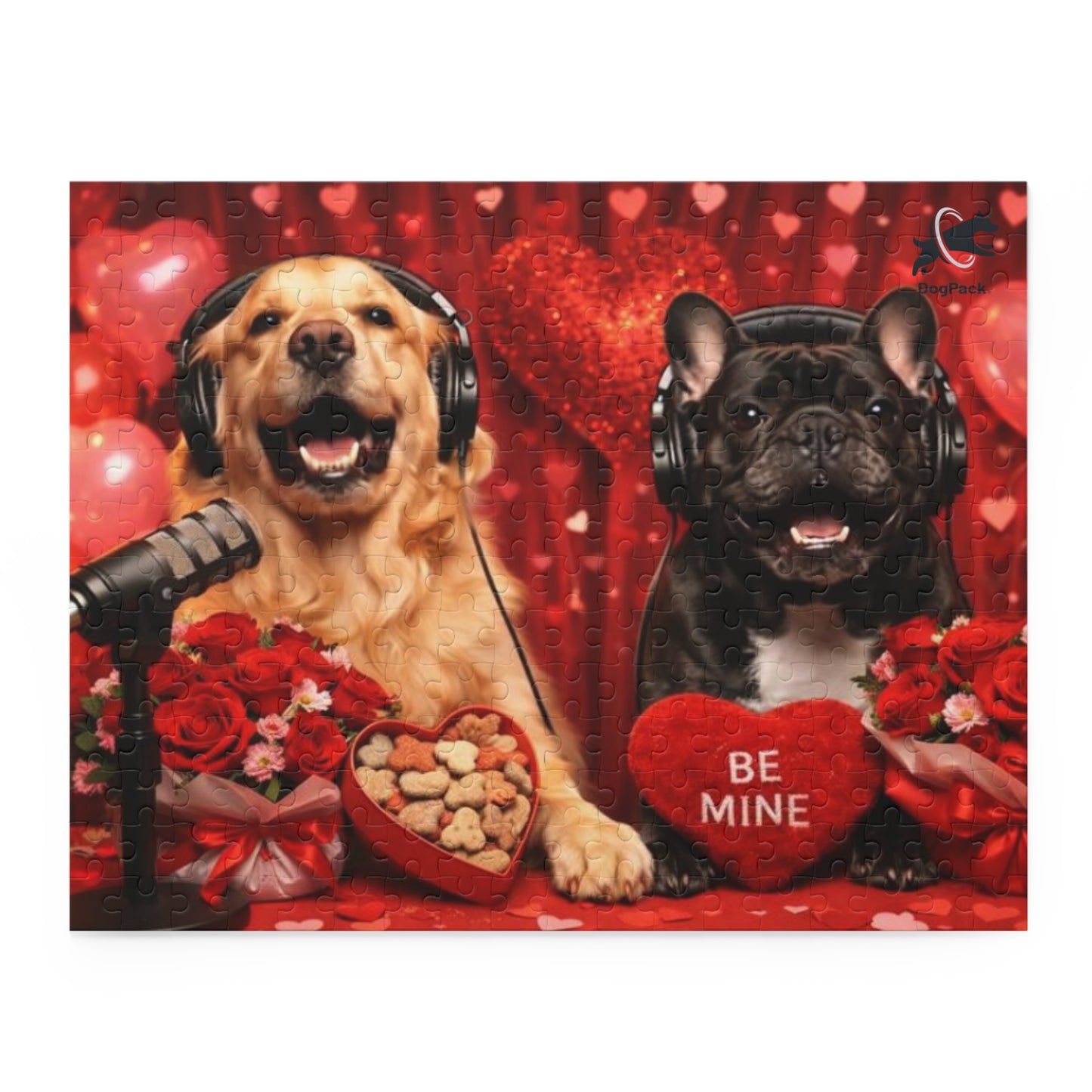 Goldie & Frenchie 'Be my Valentine' Puzzle — 120/252/500-Piece Jigsaw