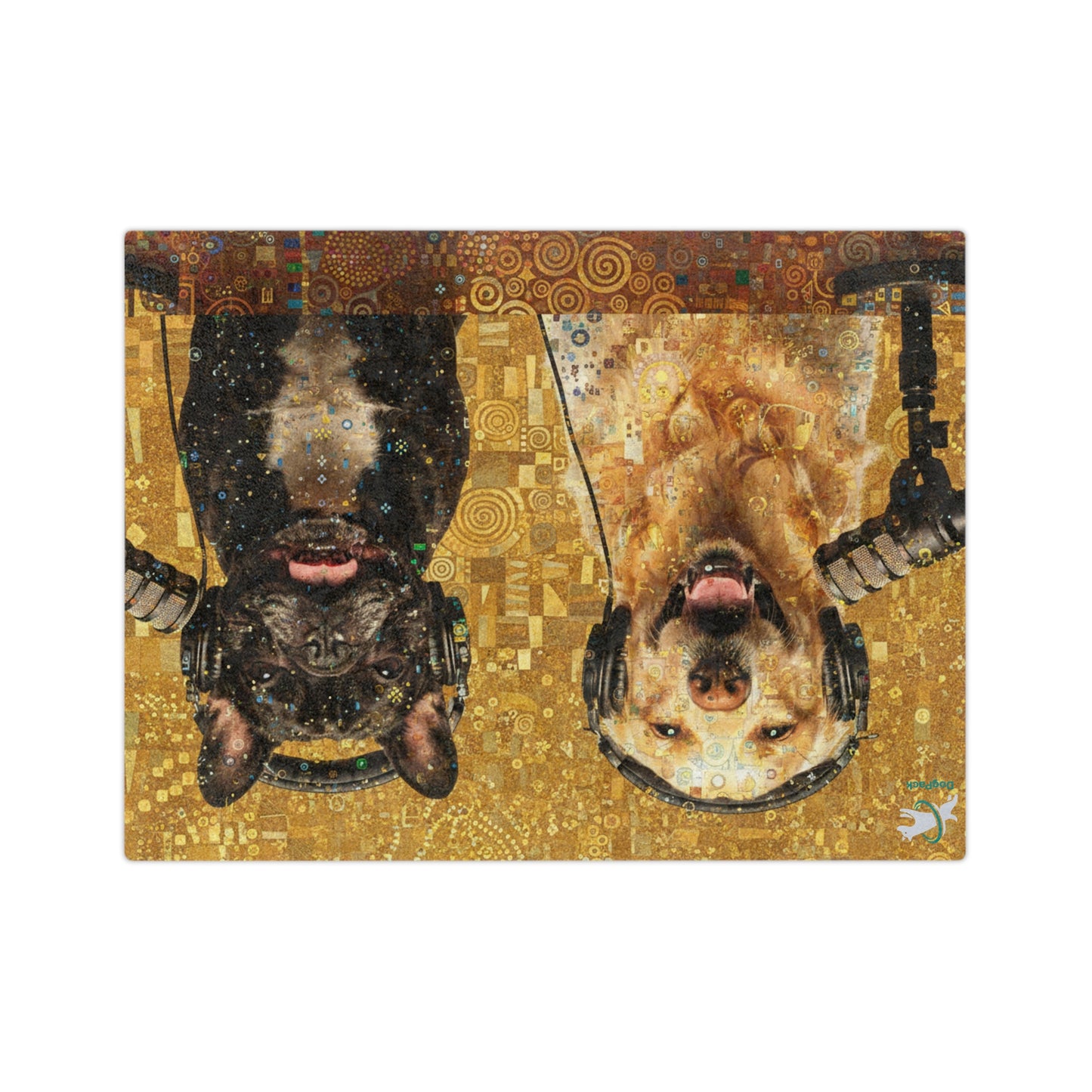 Goldie & Frenchie Klimt Style Velveteen Microfiber Blanket