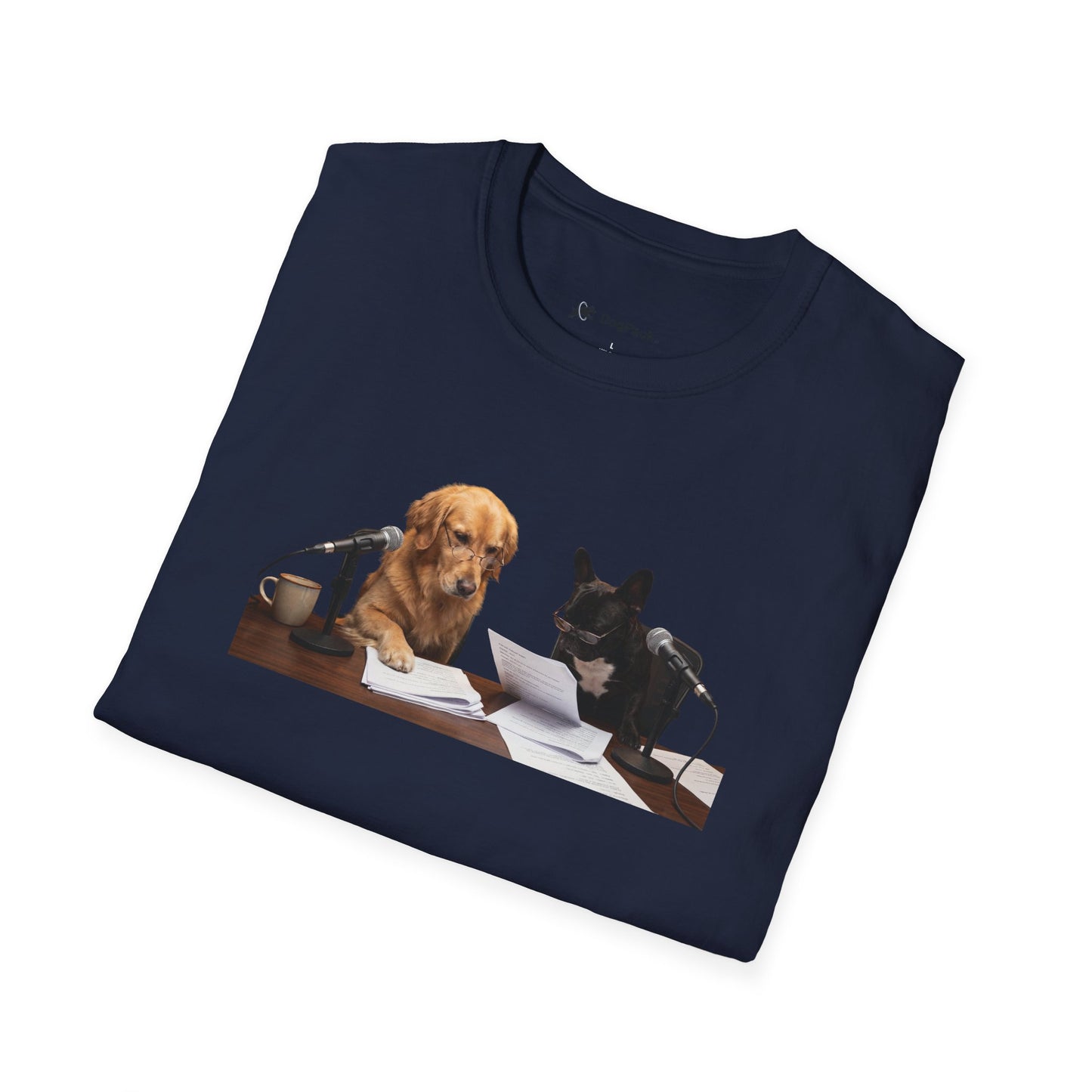 Goldie & Frenchie 'Reading over the Script' Graphic Softstyle T-Shirt - Unisex