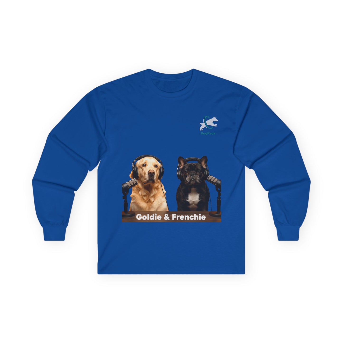 Goldie & Frenchie Long Sleeve Tee - Front and Back