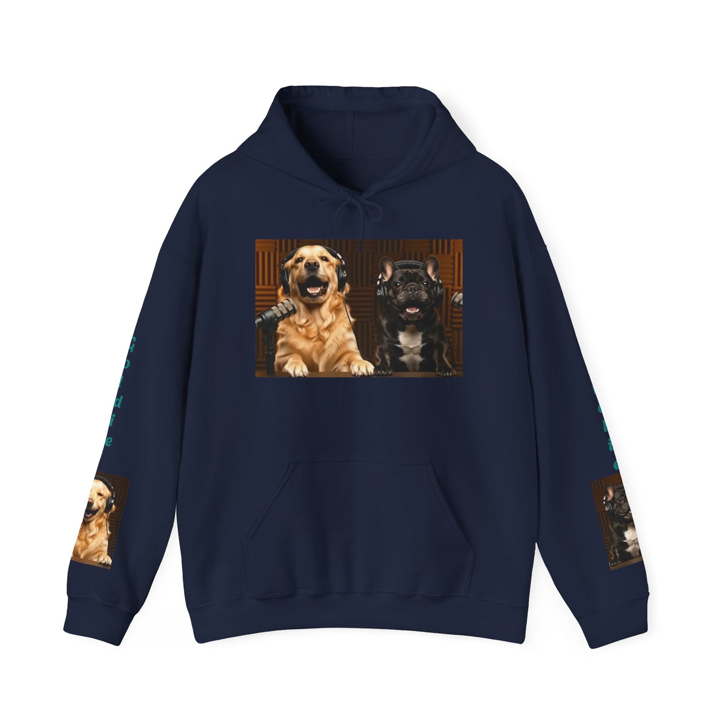 Goldie & Frenchie Hoodie — "Love G&F" Back and Front