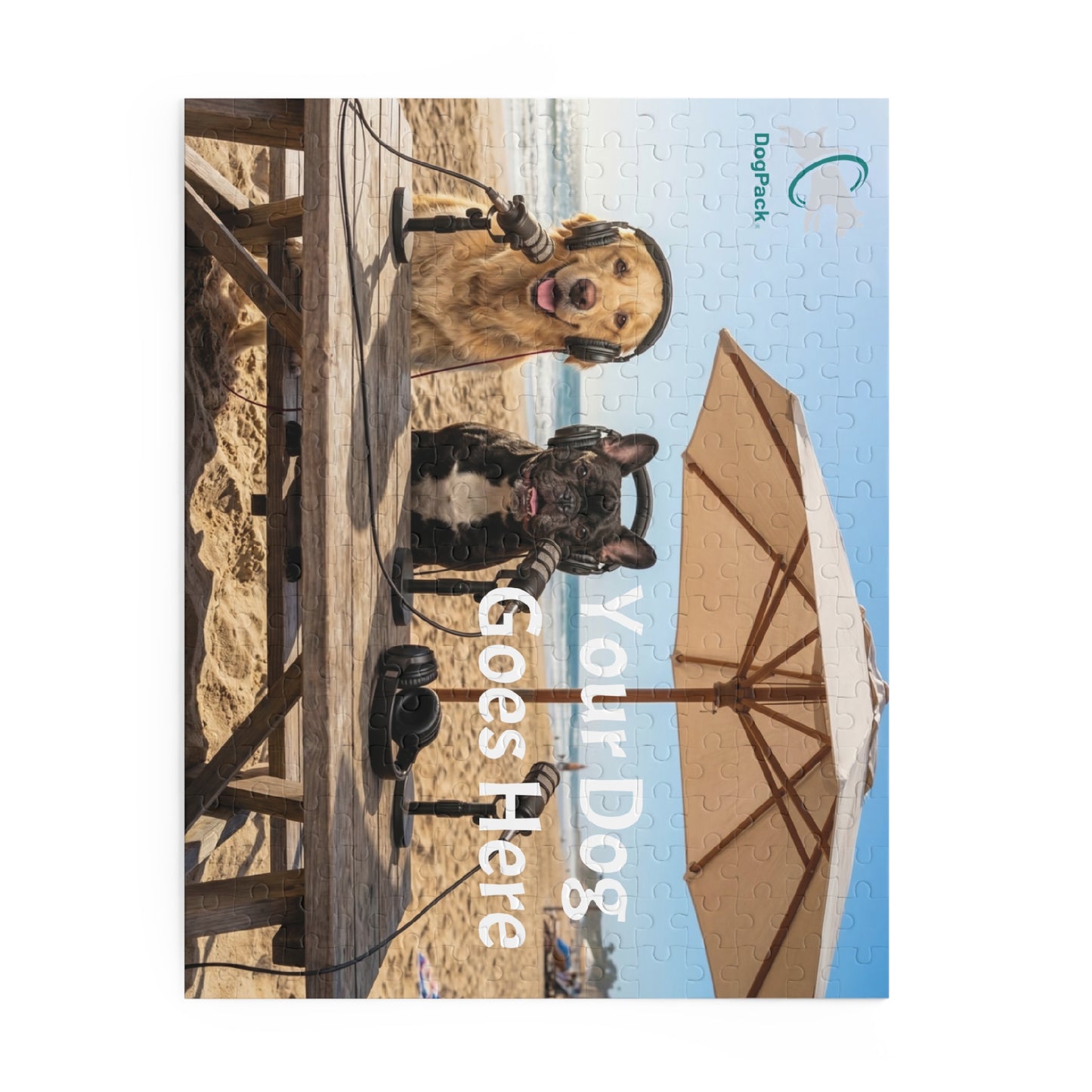Goldie & Frenchie Custom Puzzle - Send in your pic, on the beach! - 120/252/500-Piece Jigsaw