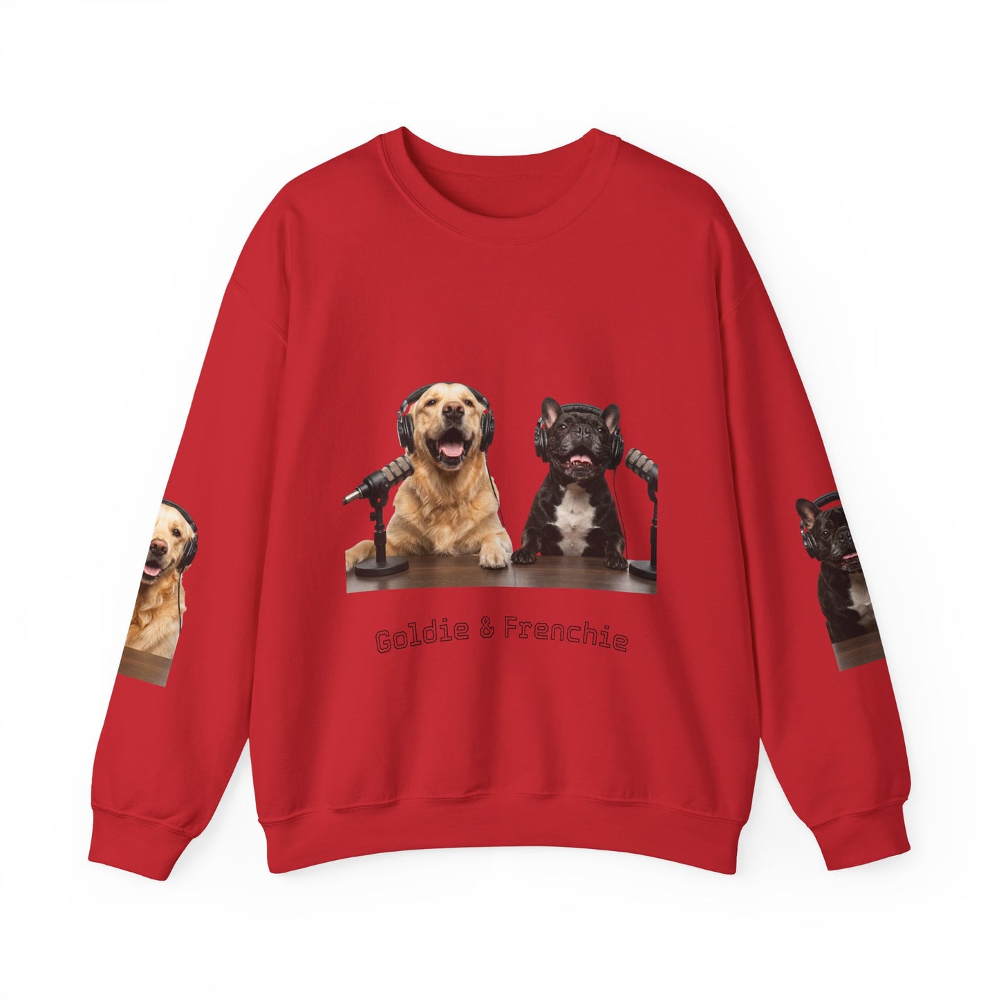 Goldie & Frenchie Smiling Crewneck with G&F sleeves