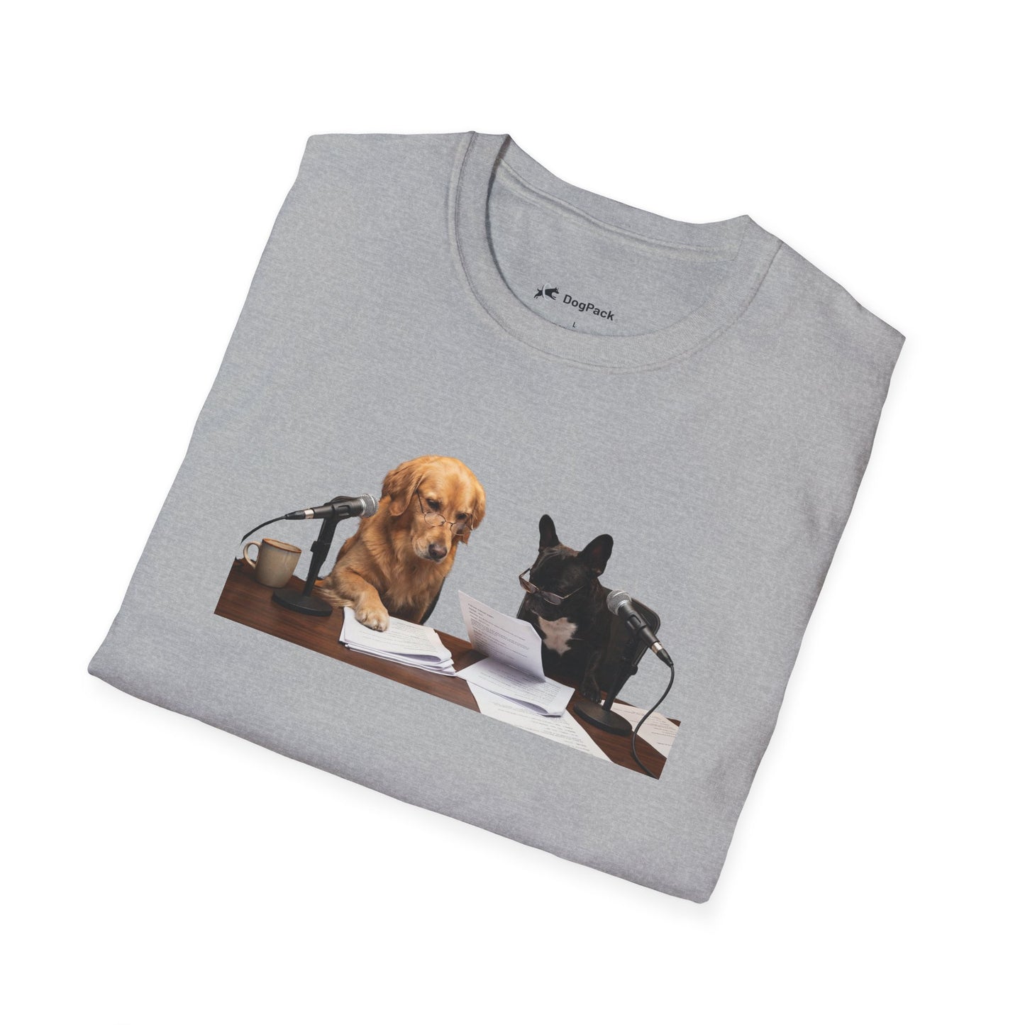 Goldie & Frenchie 'Reading over the Script' Graphic Softstyle T-Shirt - Unisex