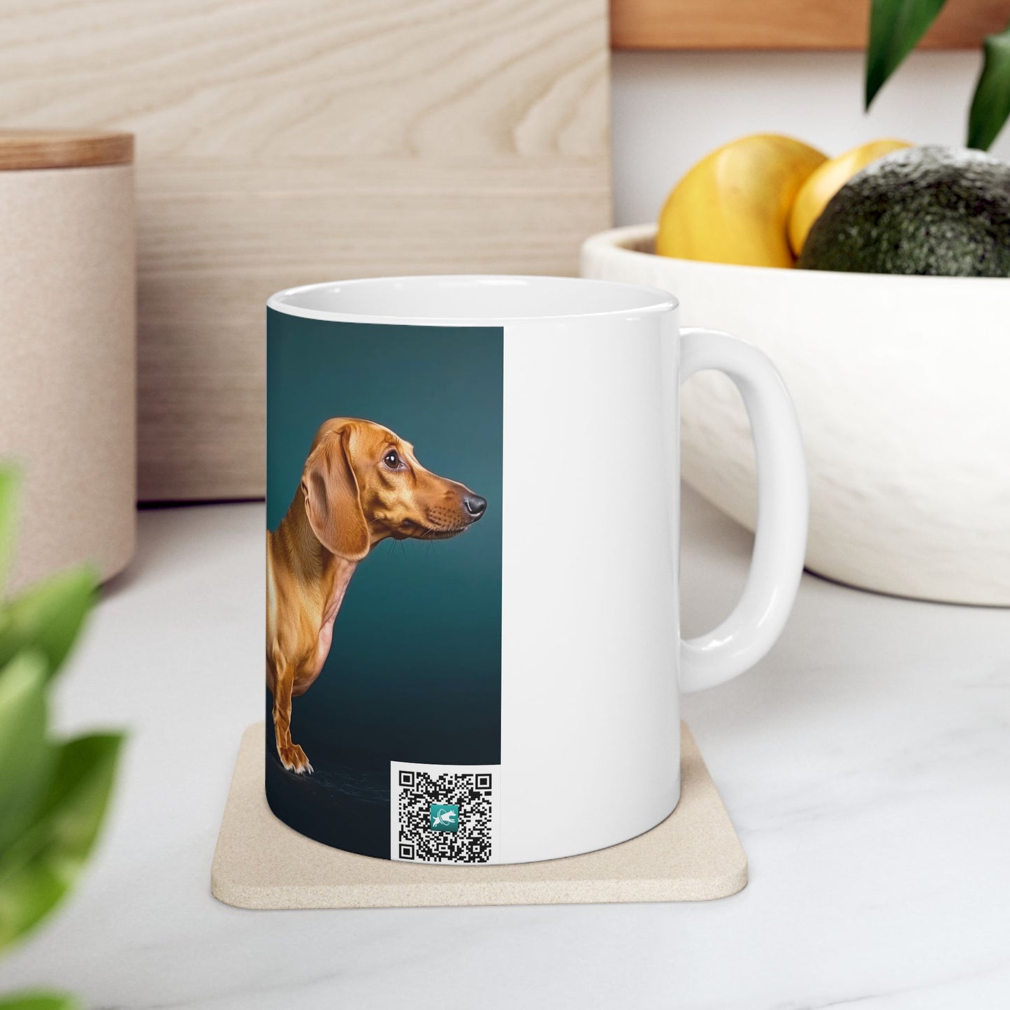 Dachshund Ceramic Mug – 11oz/15oz Coffee Cup with Dachshund Photo