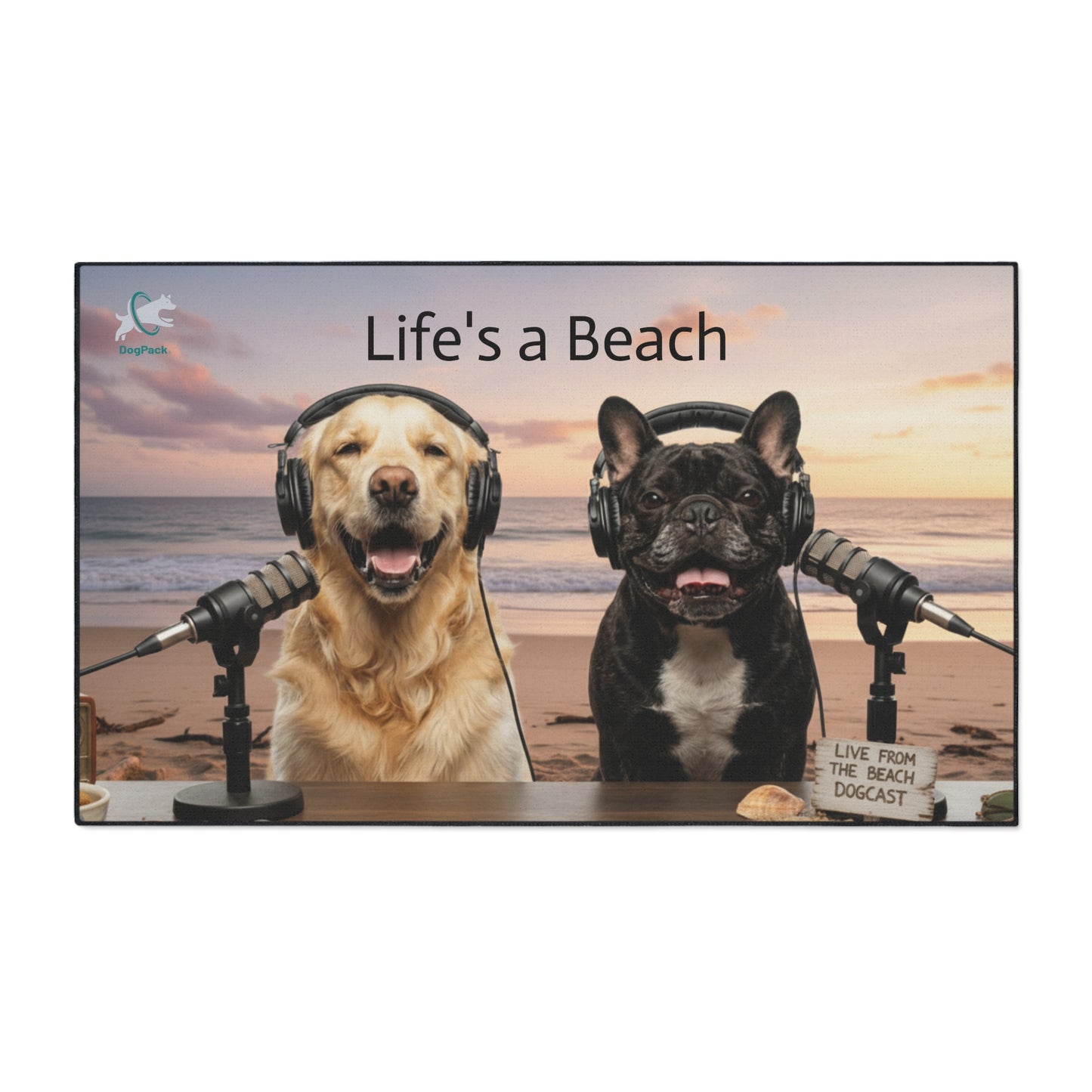 Goldie & Frenchie 'Life's a Beach' Floor Mat — Heavy-Duty Entry Rug