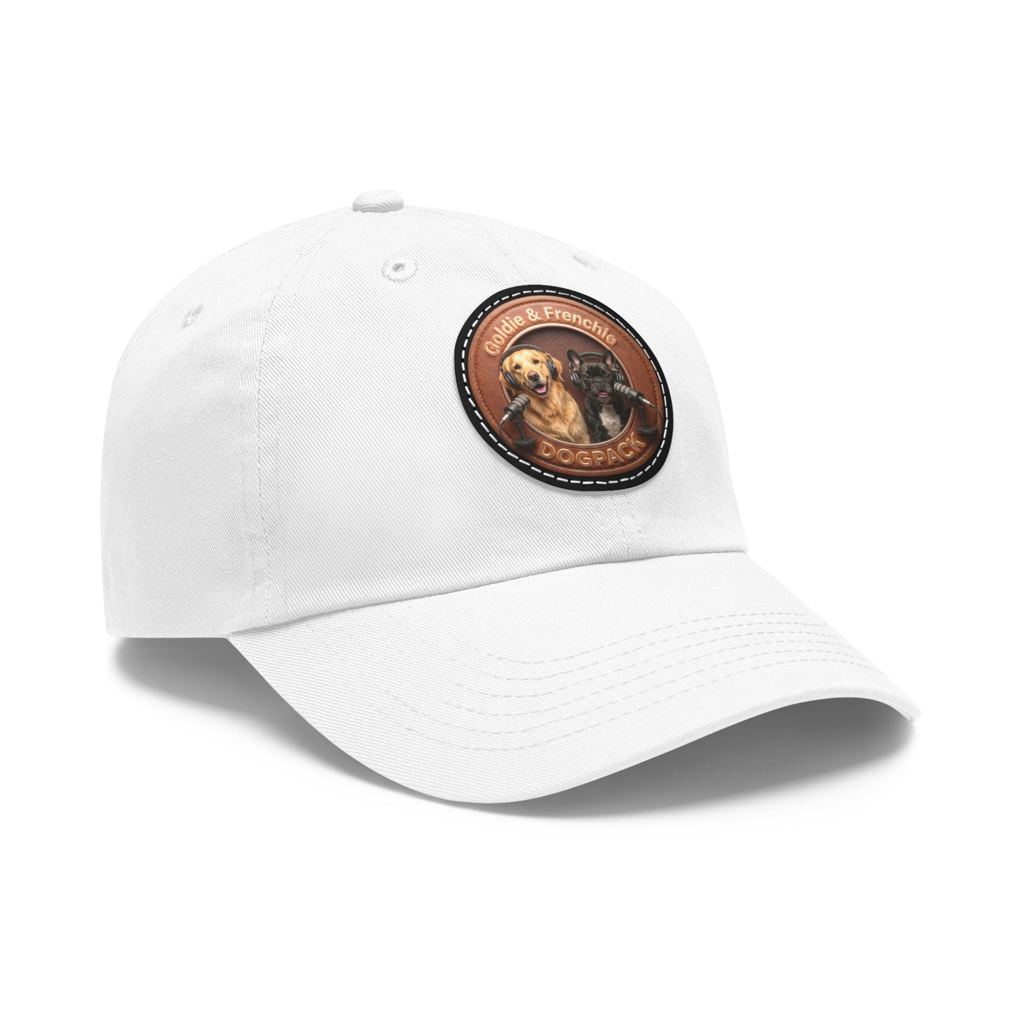 Goldie & Frenchie Leather Patch Baseball Cap