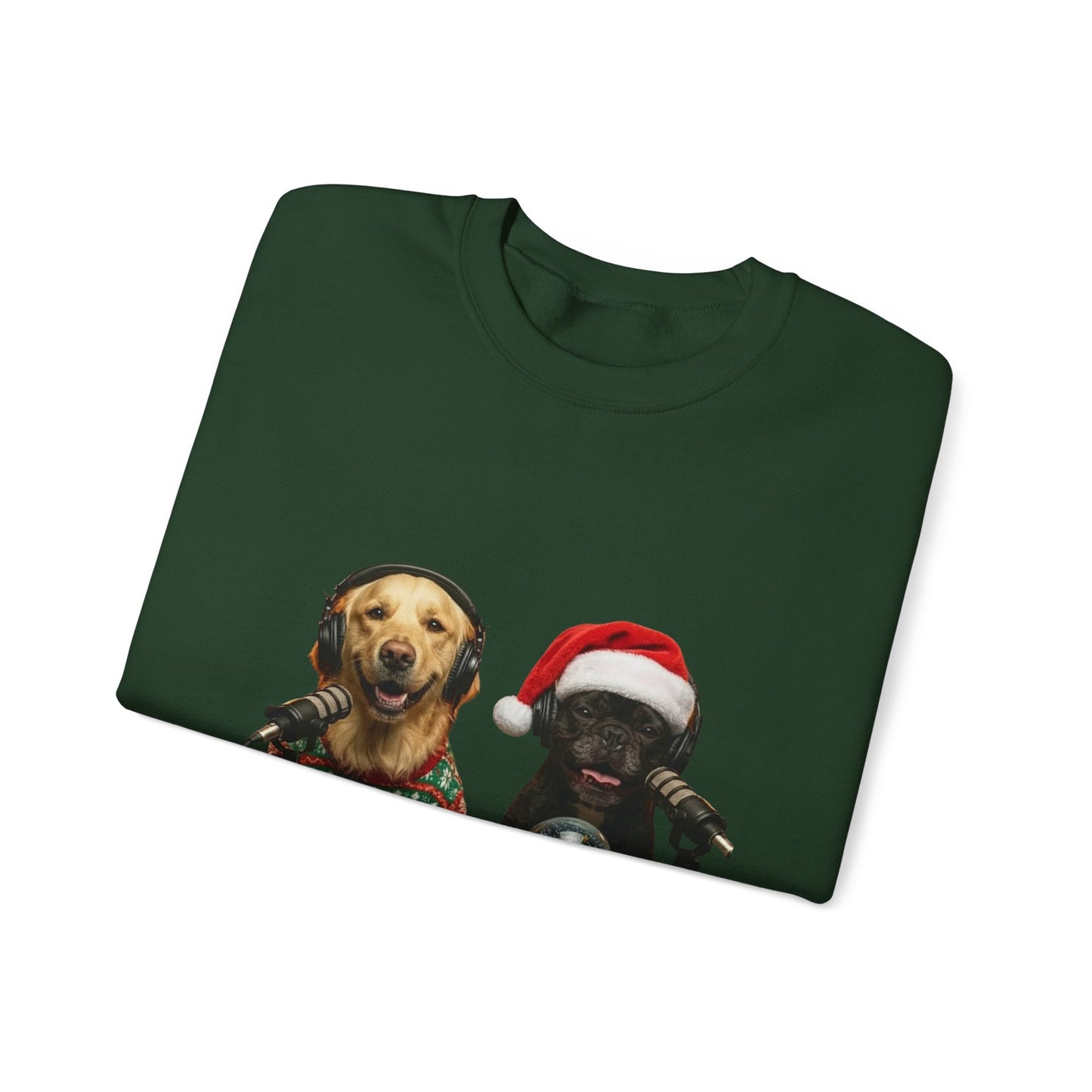 Goldie & Frenchie Christmas Crewneck with G&F sleeves