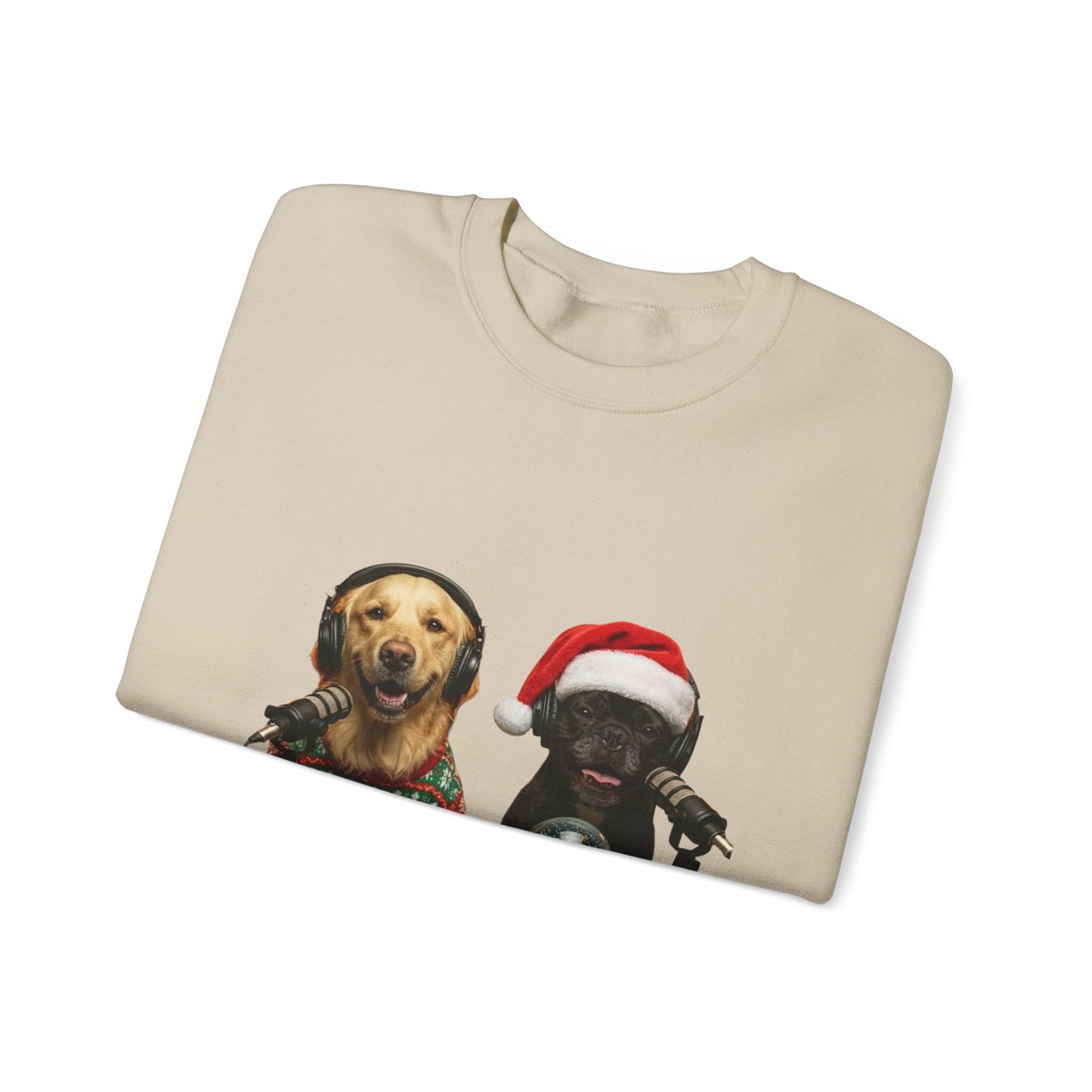 Goldie & Frenchie Christmas Crewneck with G&F sleeves