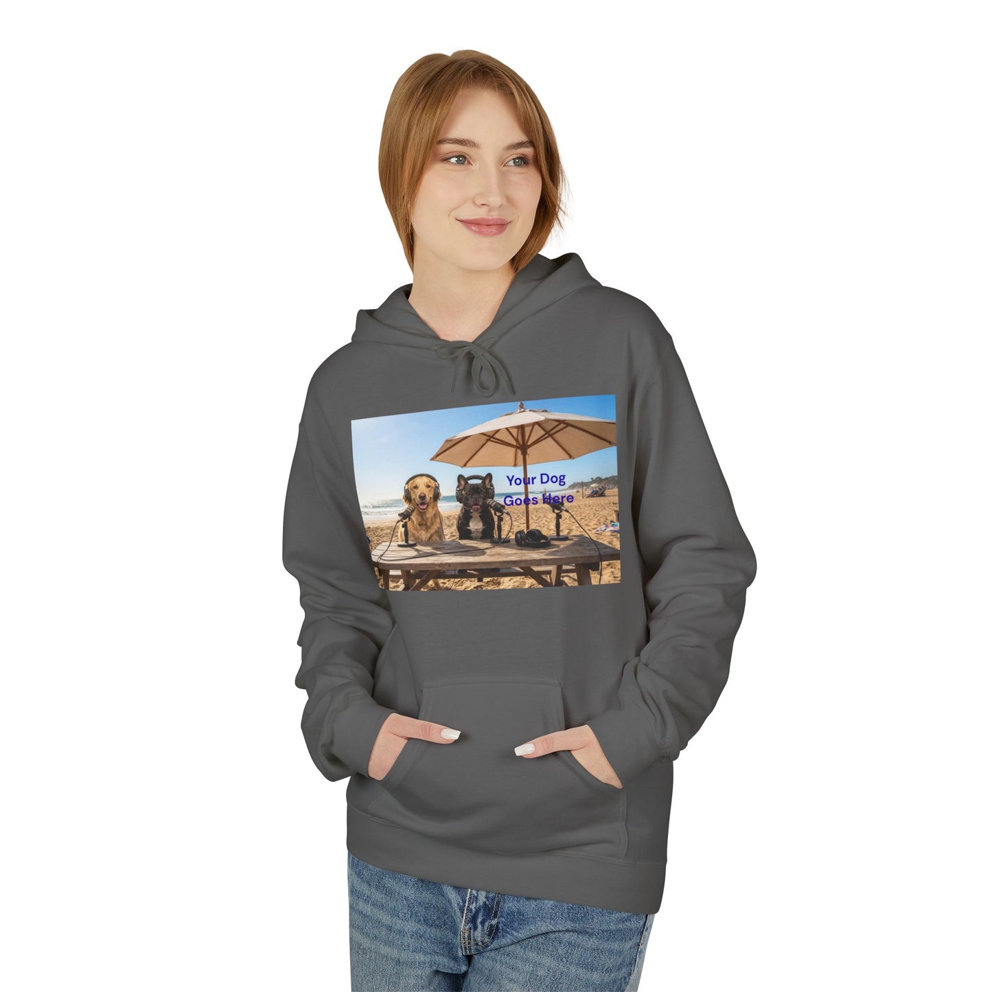 Custom Goldie & Frenchie with Your Dog! Soft Style Podcast Hoodie