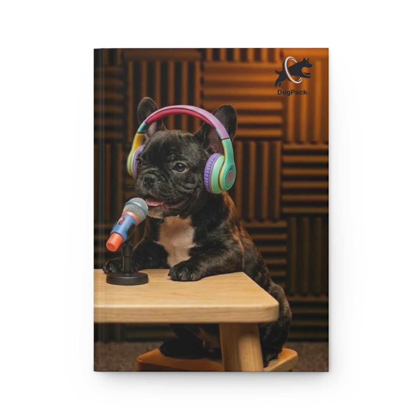 Baby Goldie & Frenchie Puppies In The Studio, Perforated, Lined, Notebook