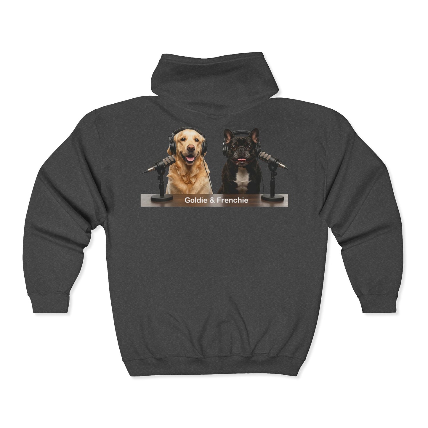 Goldie & Frenchie 'Something in between us' - Hooded Zip-up Sweatshirt